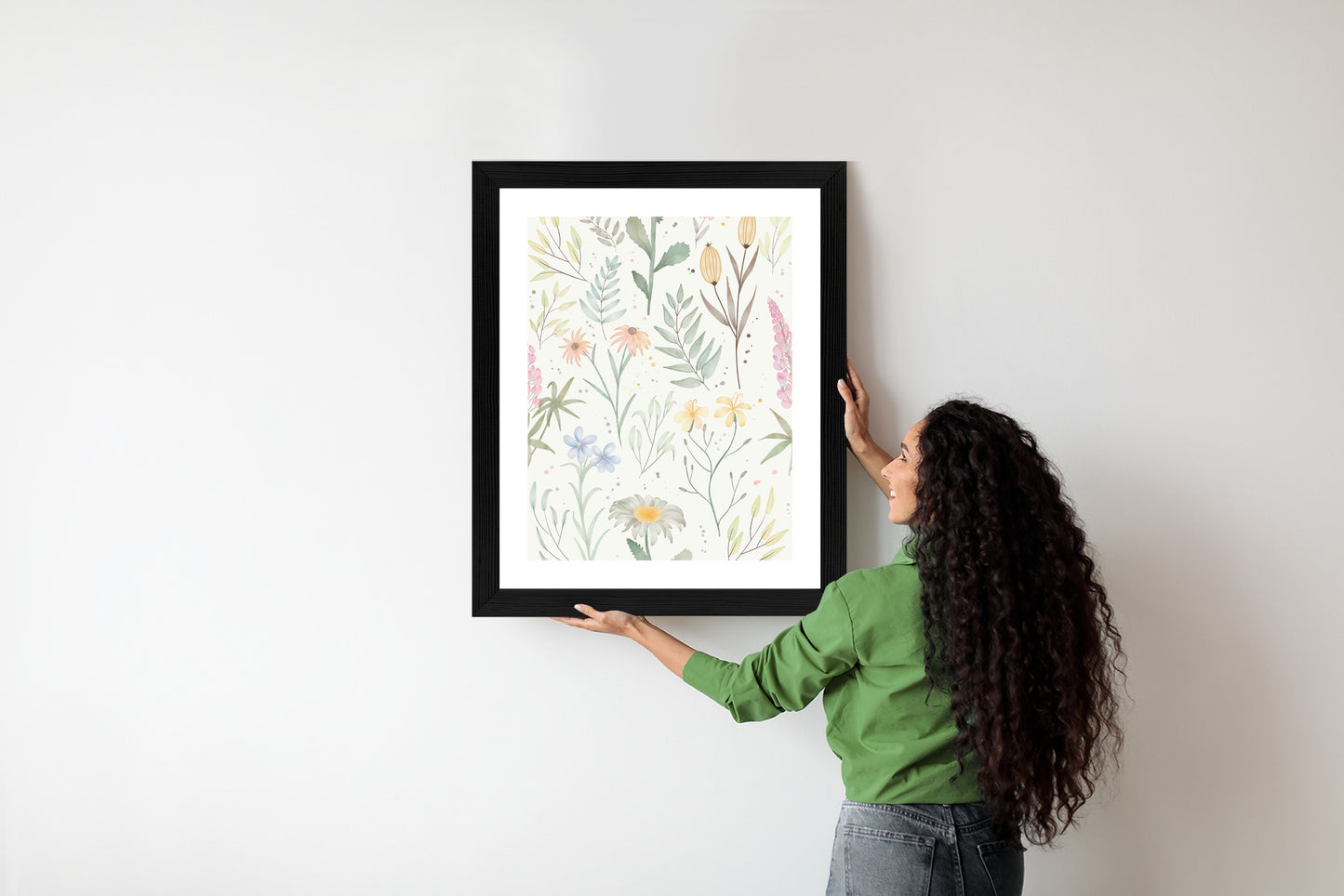 Poster Pastellaquarell-Wildblumen