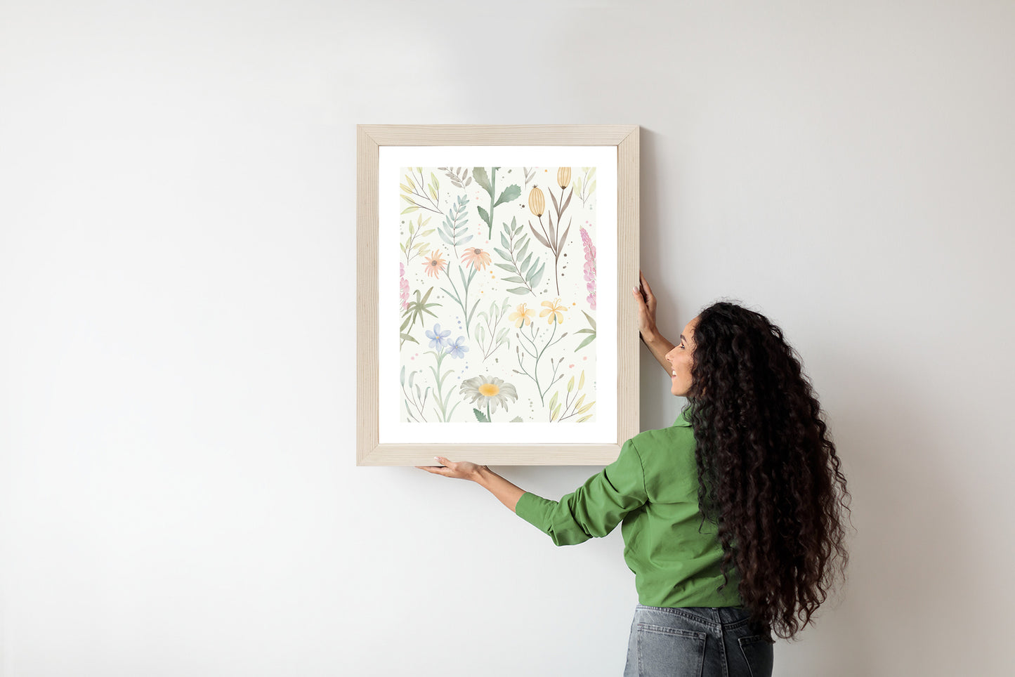 Poster Pastellaquarell-Wildblumen