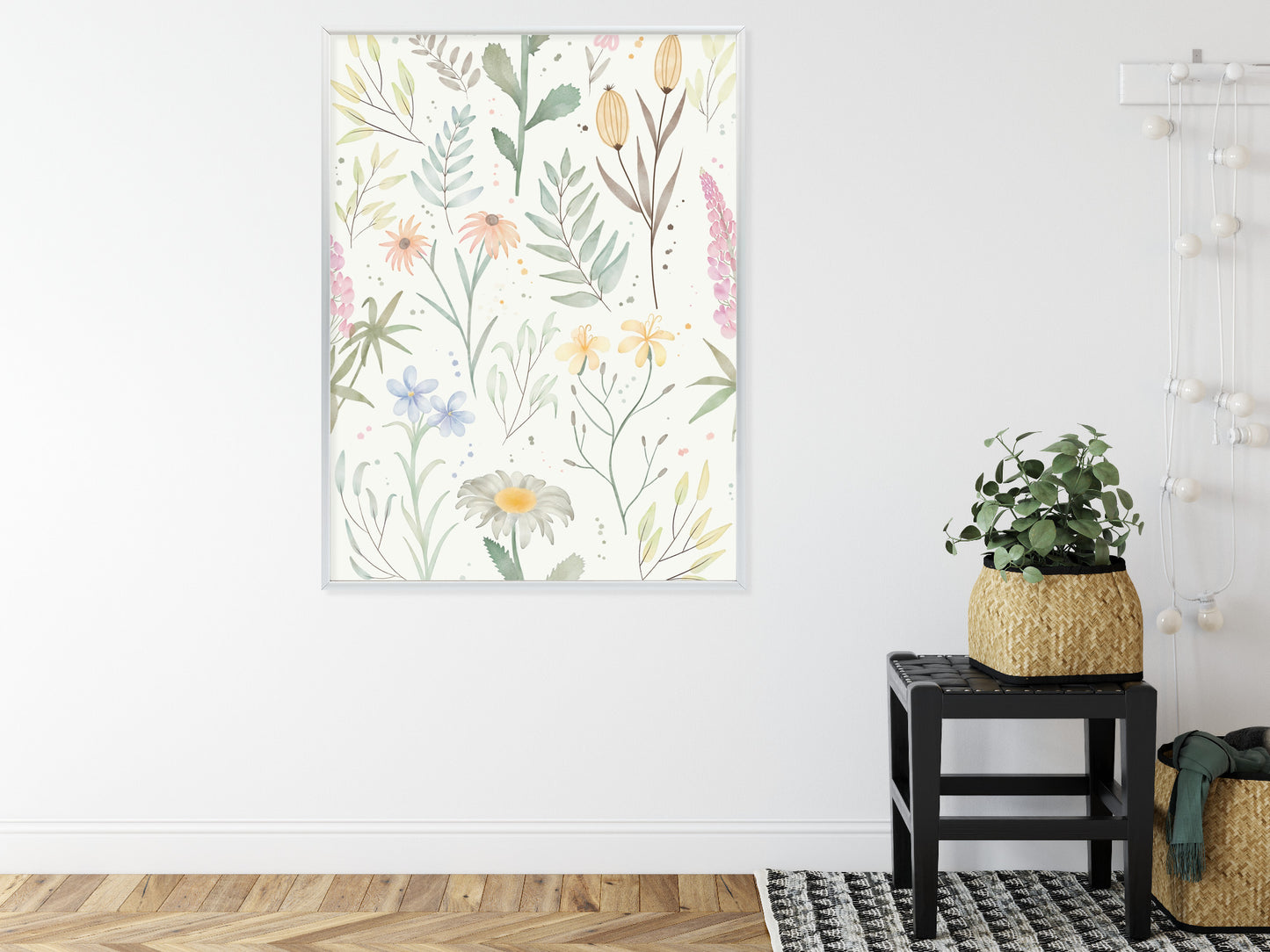 Poster Pastellaquarell-Wildblumen