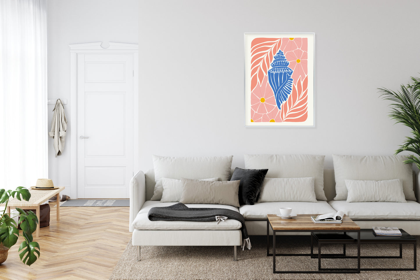 Poster Abstrakte Minimalistische Pflanzen Im Matisse-Stil