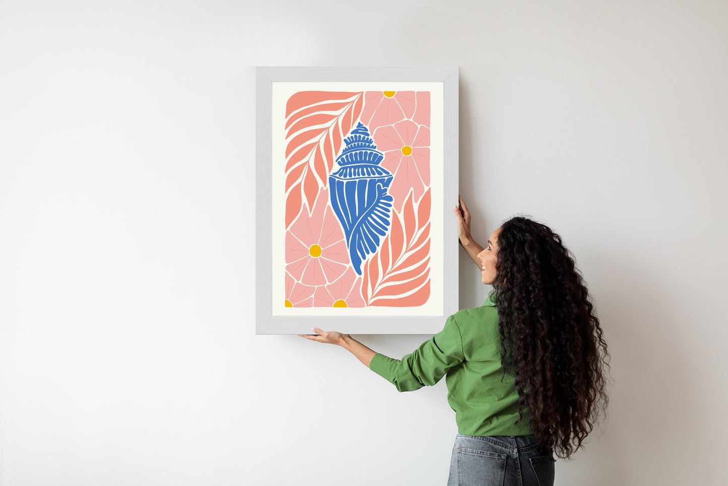 Poster Abstrakte Minimalistische Pflanzen Im Matisse-Stil