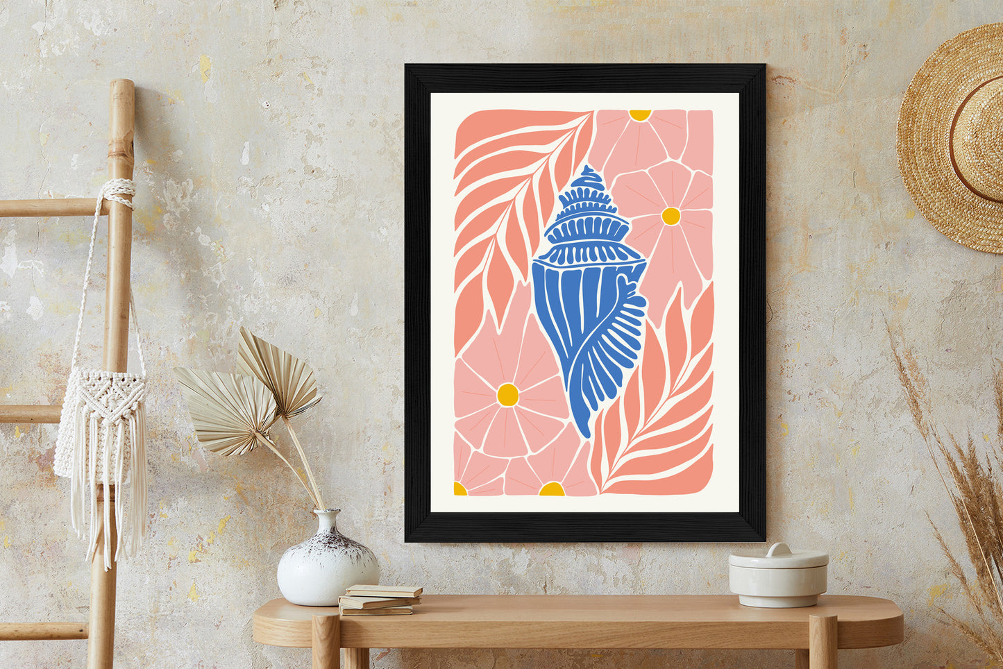 Poster Abstrakte Minimalistische Pflanzen Im Matisse-Stil