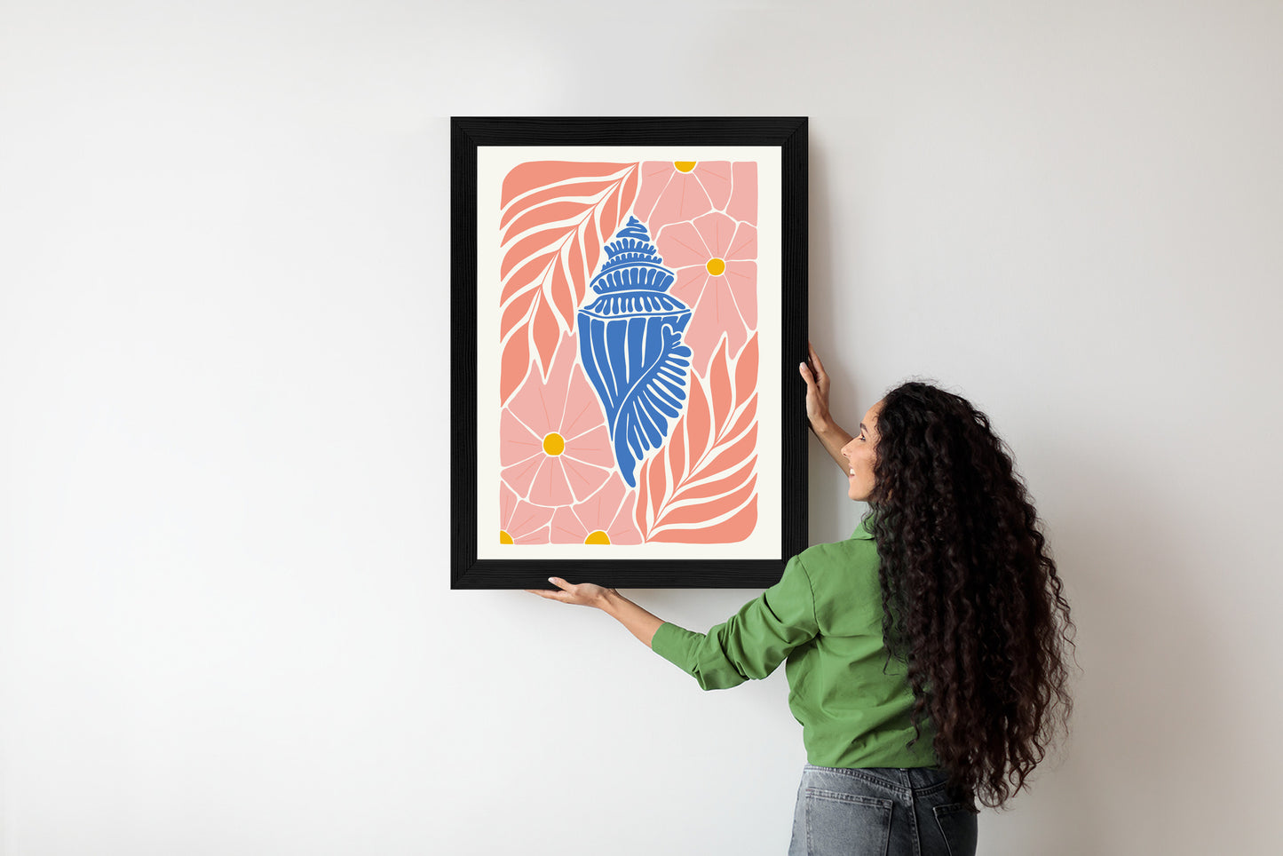 Poster Abstrakte Minimalistische Pflanzen Im Matisse-Stil