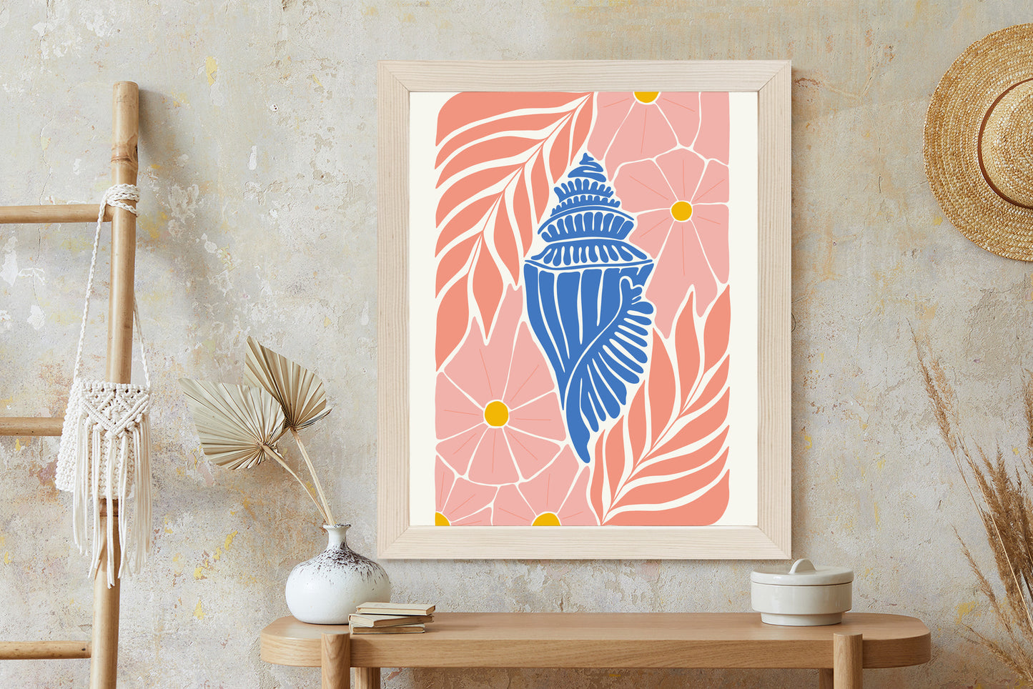 Poster Abstrakte Minimalistische Pflanzen Im Matisse-Stil