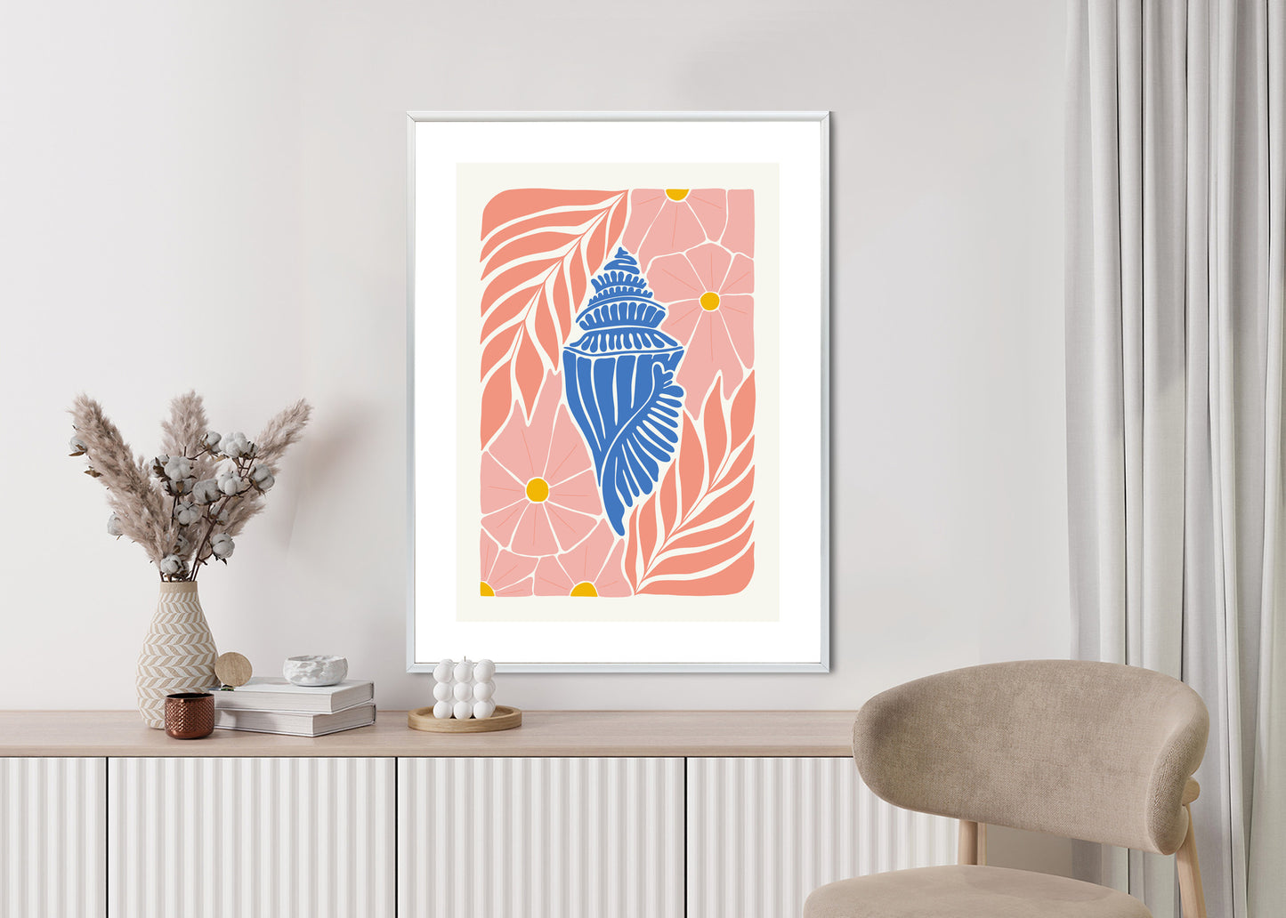 Poster Abstrakte Minimalistische Pflanzen Im Matisse-Stil