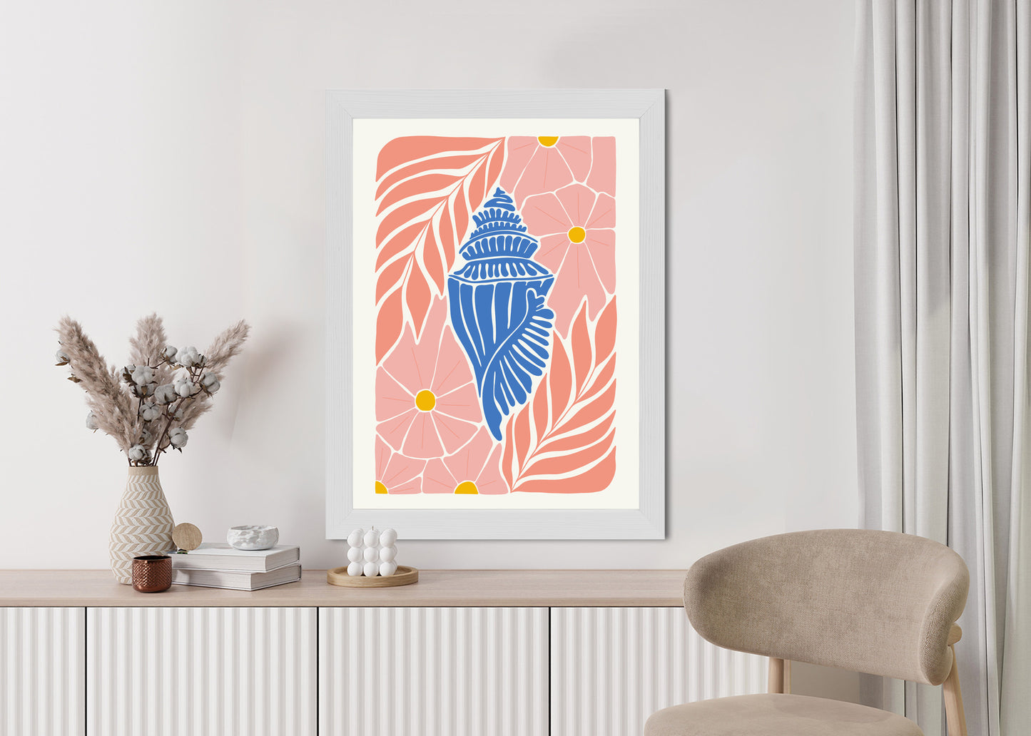 Poster Abstrakte Minimalistische Pflanzen Im Matisse-Stil
