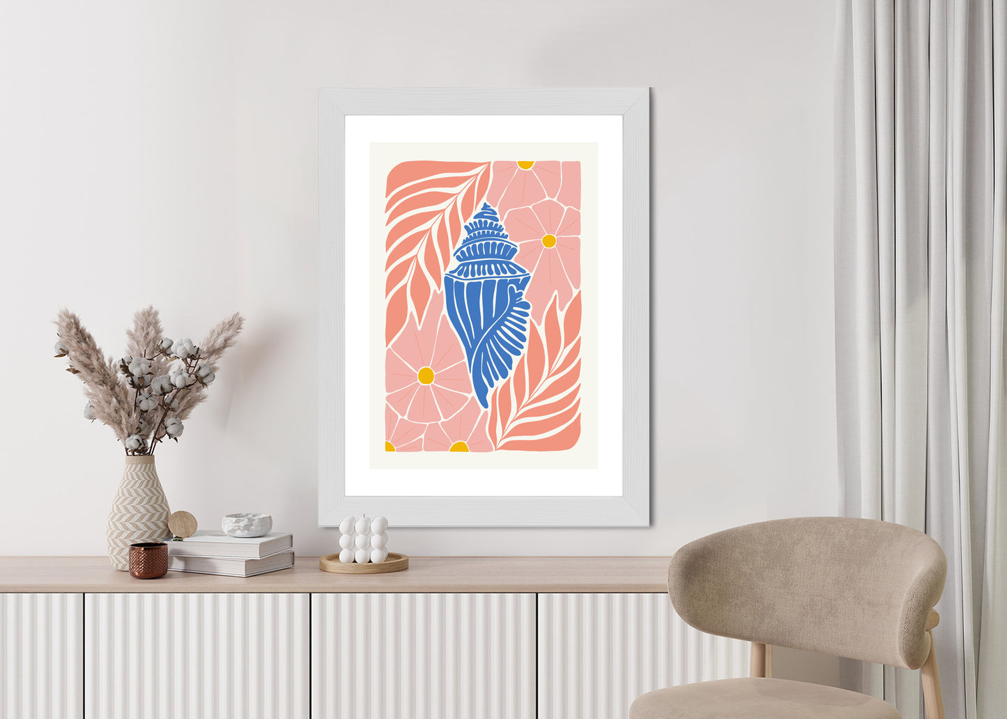Poster Abstrakte Minimalistische Pflanzen Im Matisse-Stil
