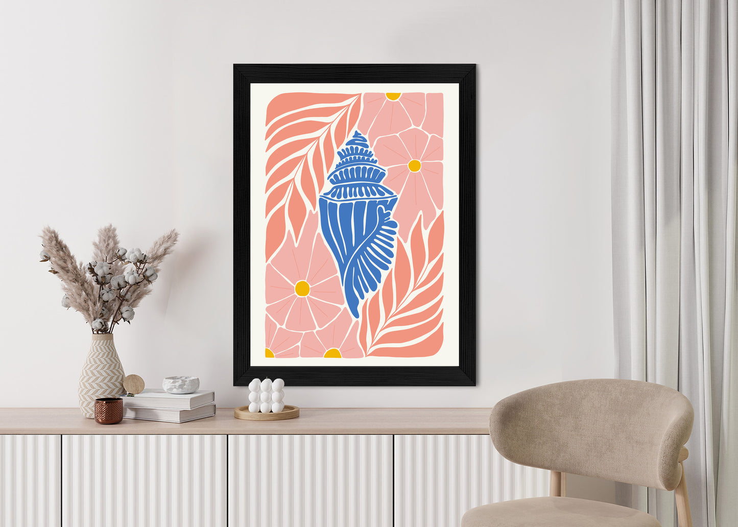 Poster Abstrakte Minimalistische Pflanzen Im Matisse-Stil