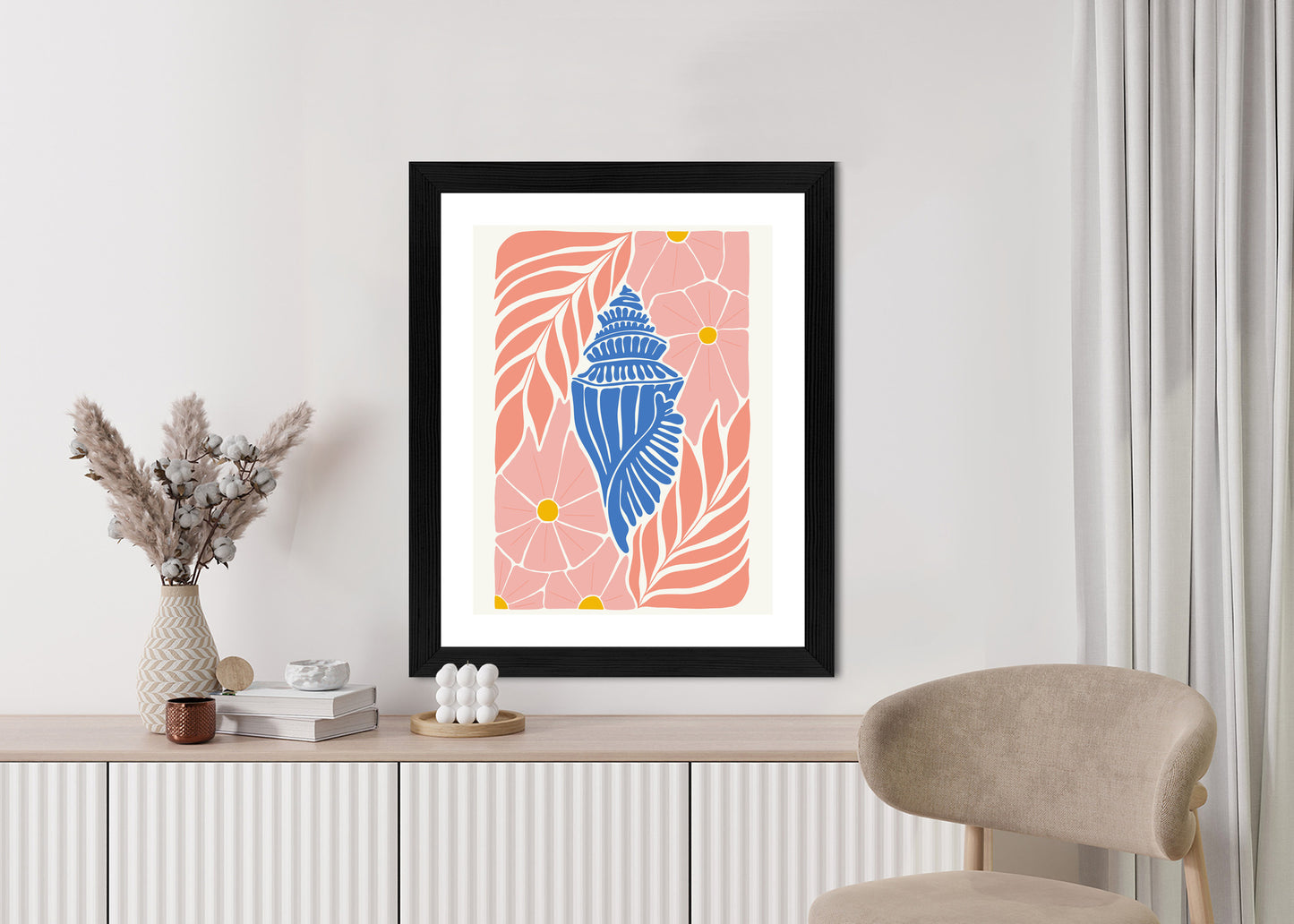 Poster Abstrakte Minimalistische Pflanzen Im Matisse-Stil