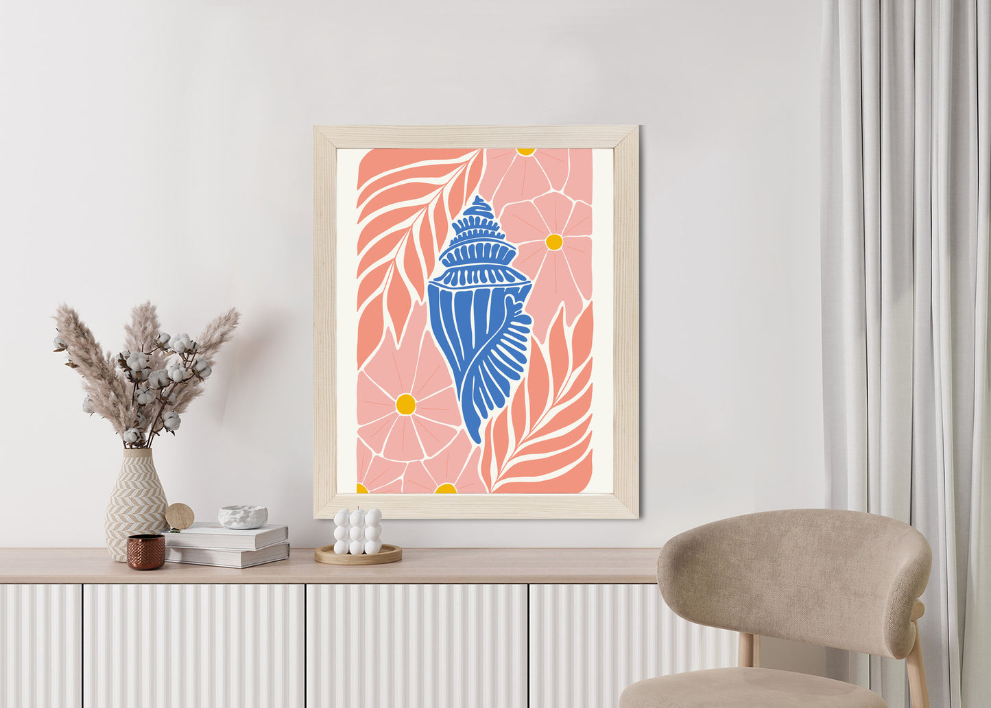 Poster Abstrakte Minimalistische Pflanzen Im Matisse-Stil