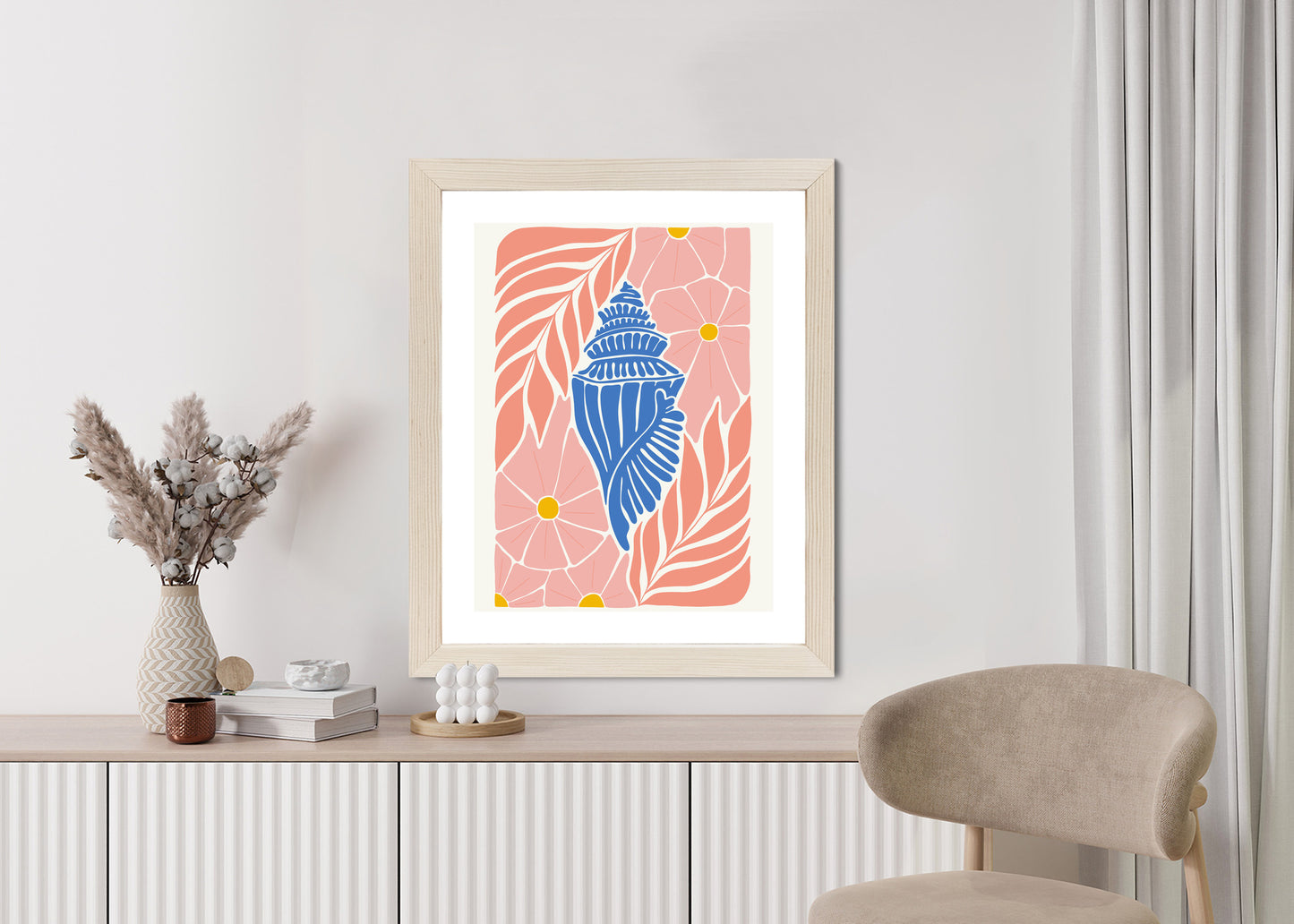 Poster Abstrakte Minimalistische Pflanzen Im Matisse-Stil
