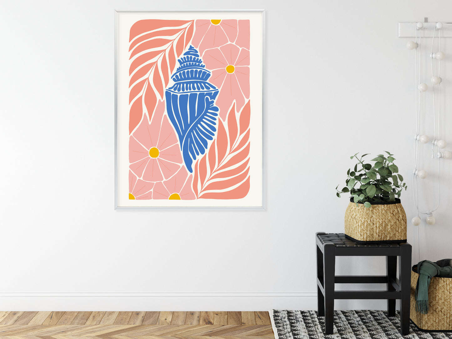 Poster Abstrakte Minimalistische Pflanzen Im Matisse-Stil