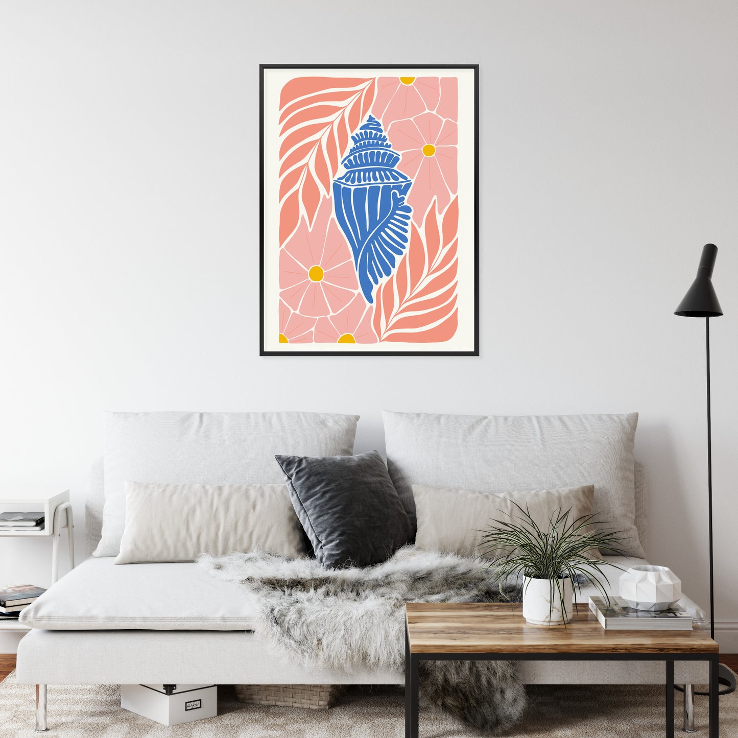 Poster Abstrakte Minimalistische Pflanzen Im Matisse-Stil