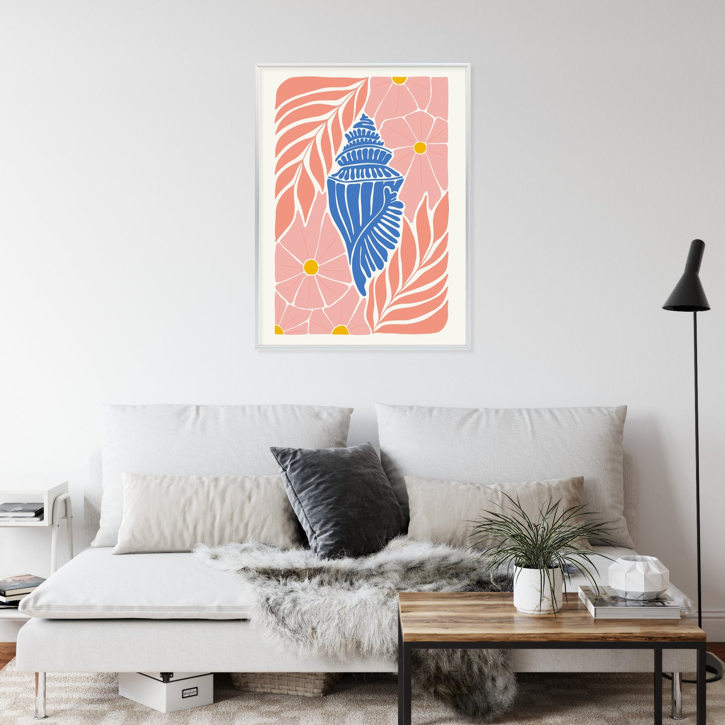 Poster Abstrakte Minimalistische Pflanzen Im Matisse-Stil