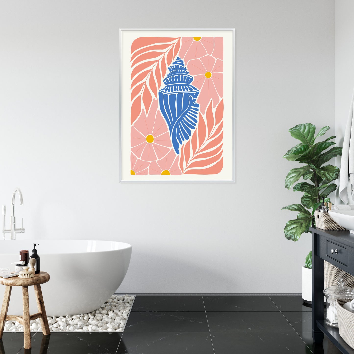 Poster Abstrakte Minimalistische Pflanzen Im Matisse-Stil