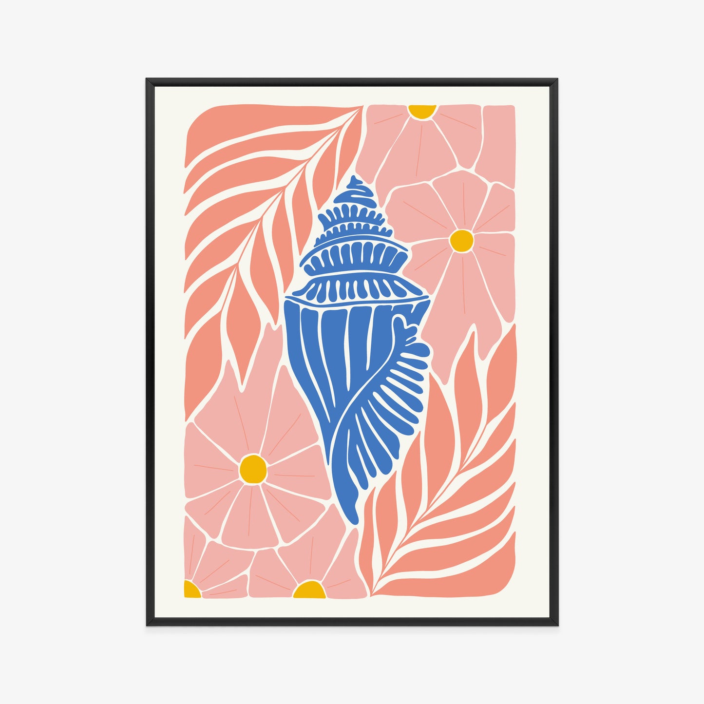 Poster Abstrakte Minimalistische Pflanzen Im Matisse-Stil