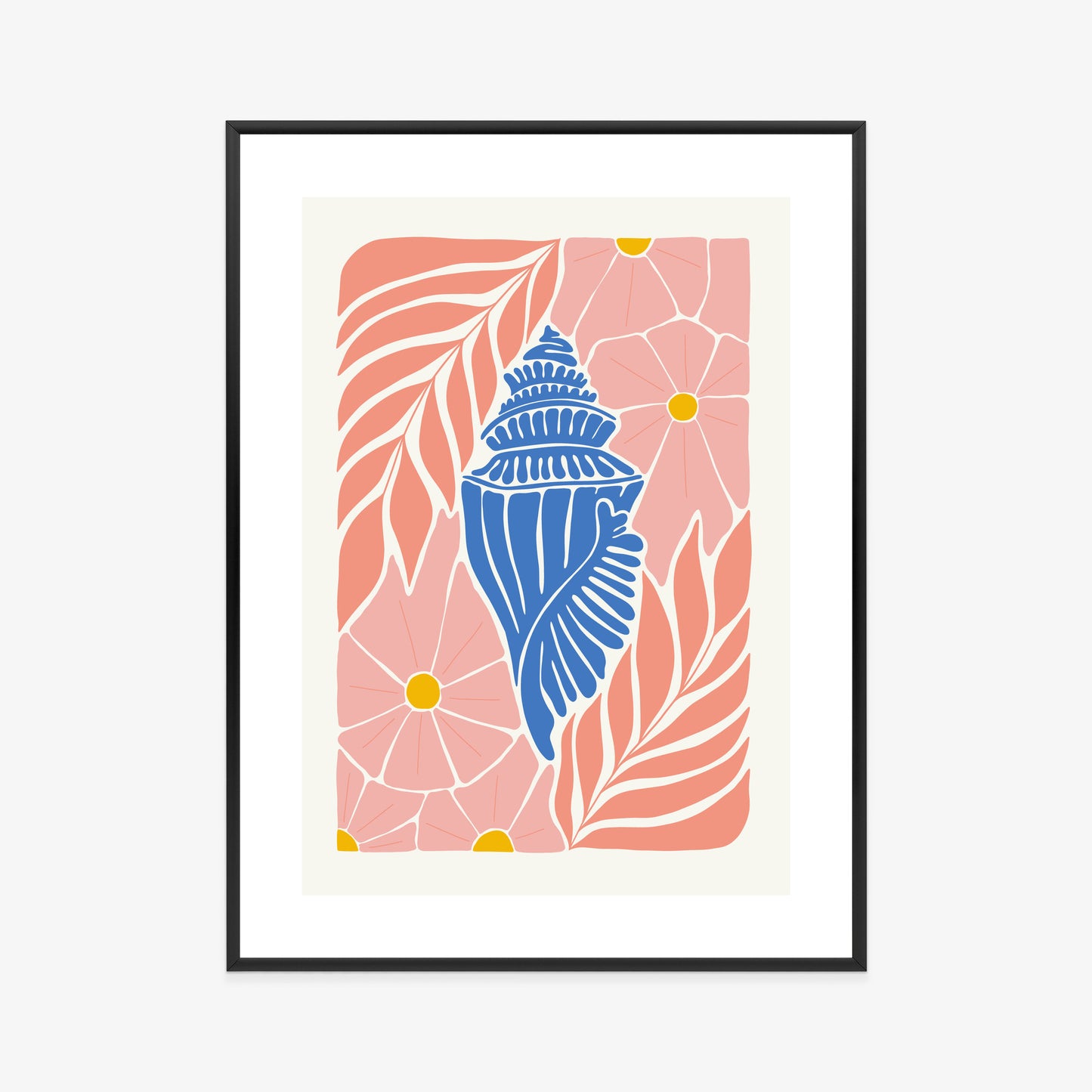 Poster Abstrakte Minimalistische Pflanzen Im Matisse-Stil