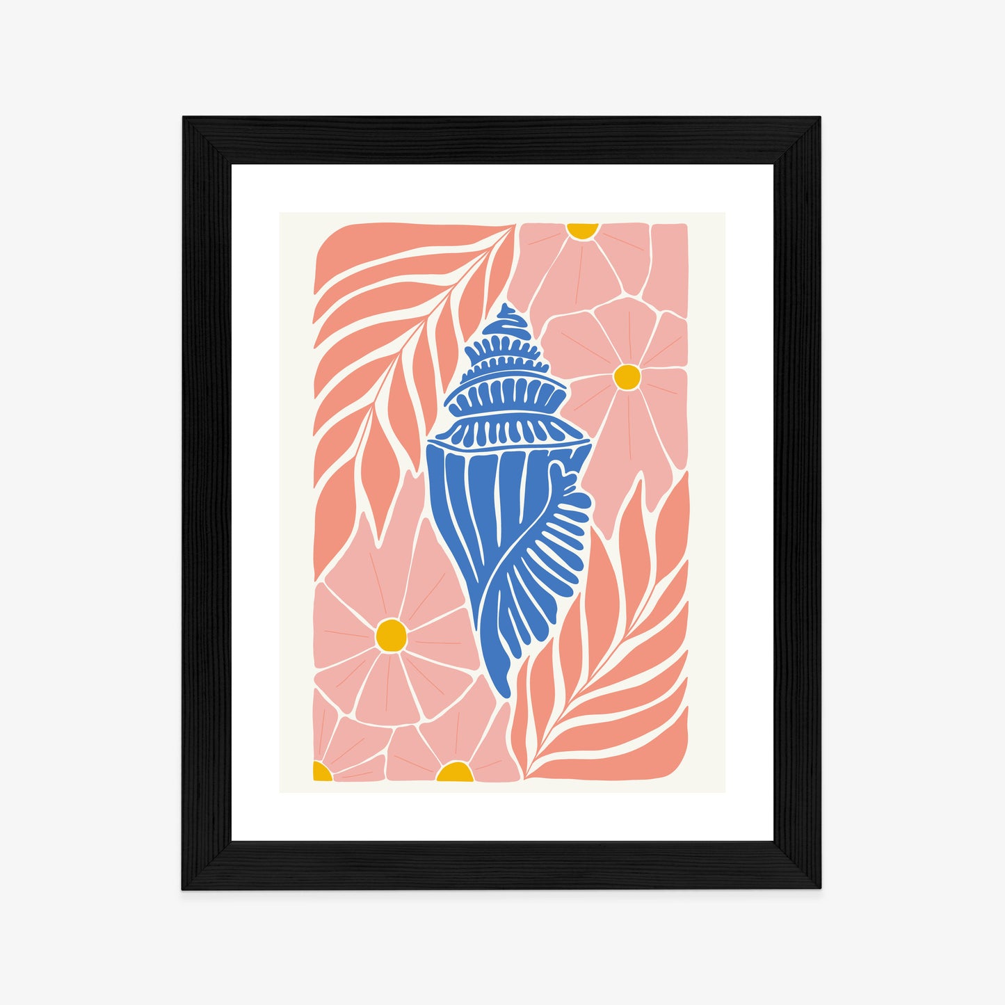Poster Abstrakte Minimalistische Pflanzen Im Matisse-Stil