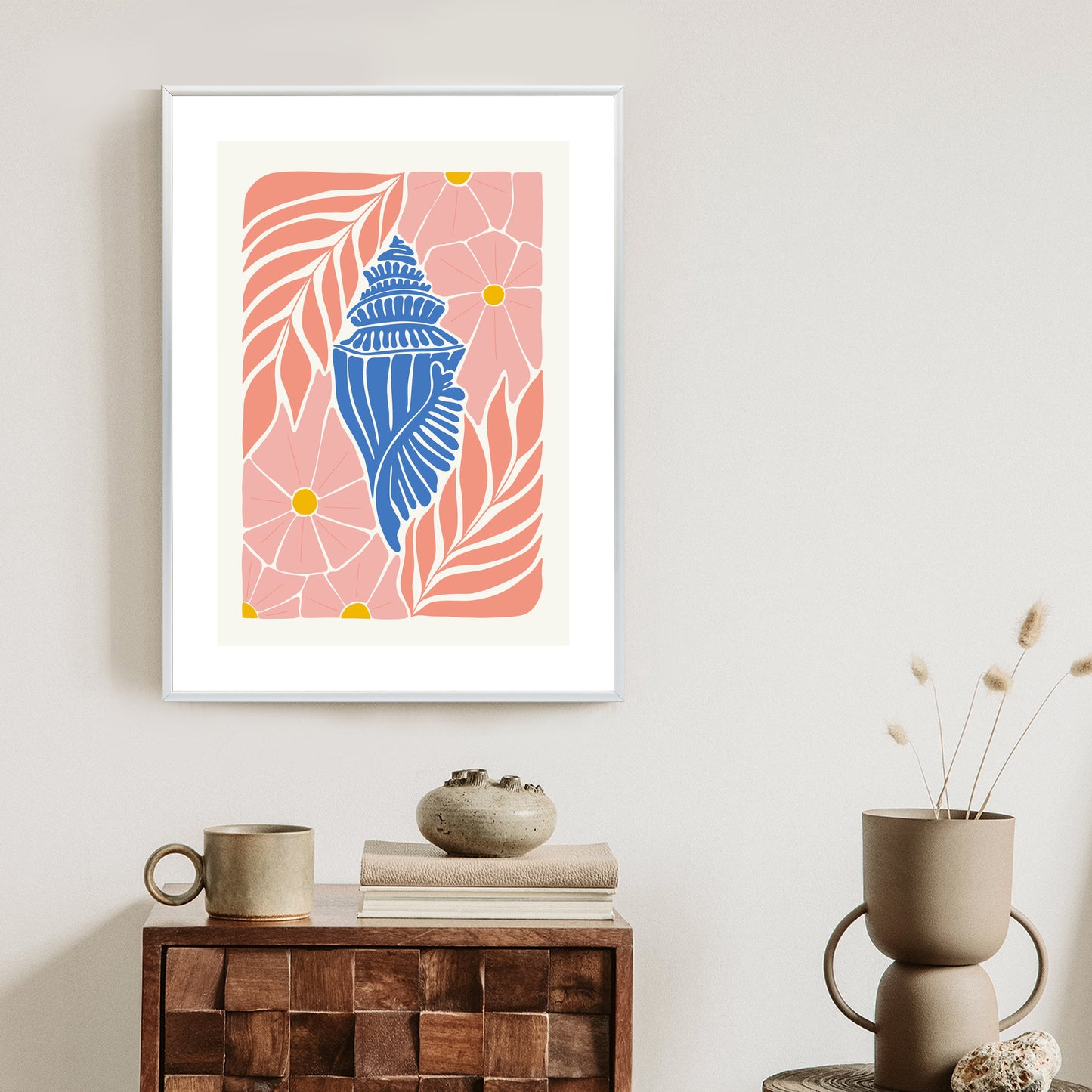 Poster Abstrakte Minimalistische Pflanzen Im Matisse-Stil