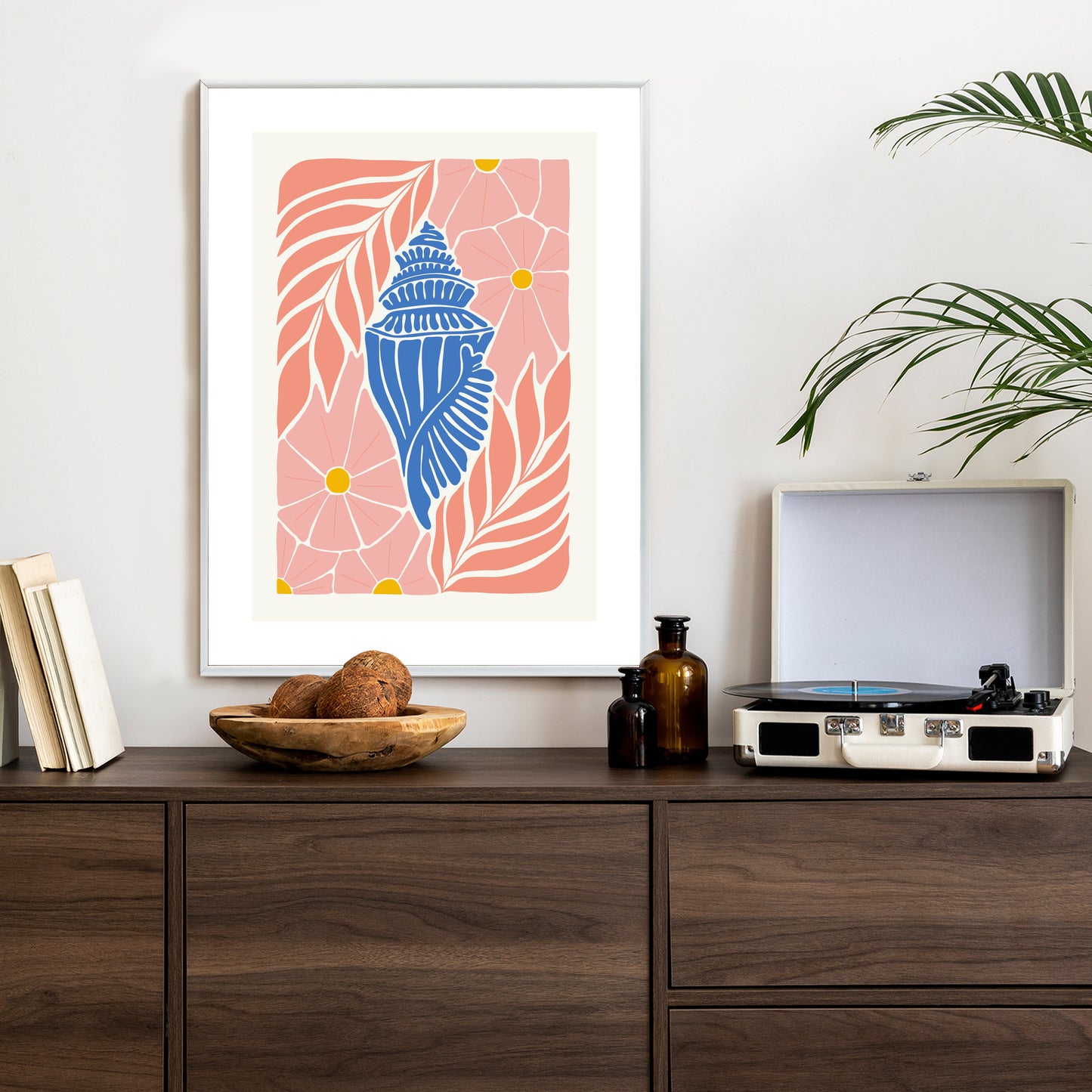 Poster Abstrakte Minimalistische Pflanzen Im Matisse-Stil