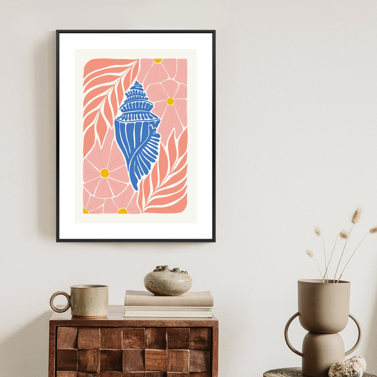 Poster Abstrakte Minimalistische Pflanzen Im Matisse-Stil
