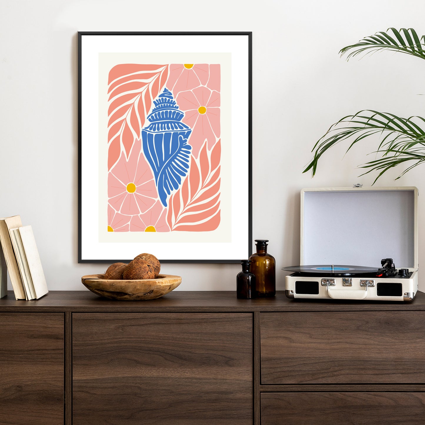 Poster Abstrakte Minimalistische Pflanzen Im Matisse-Stil