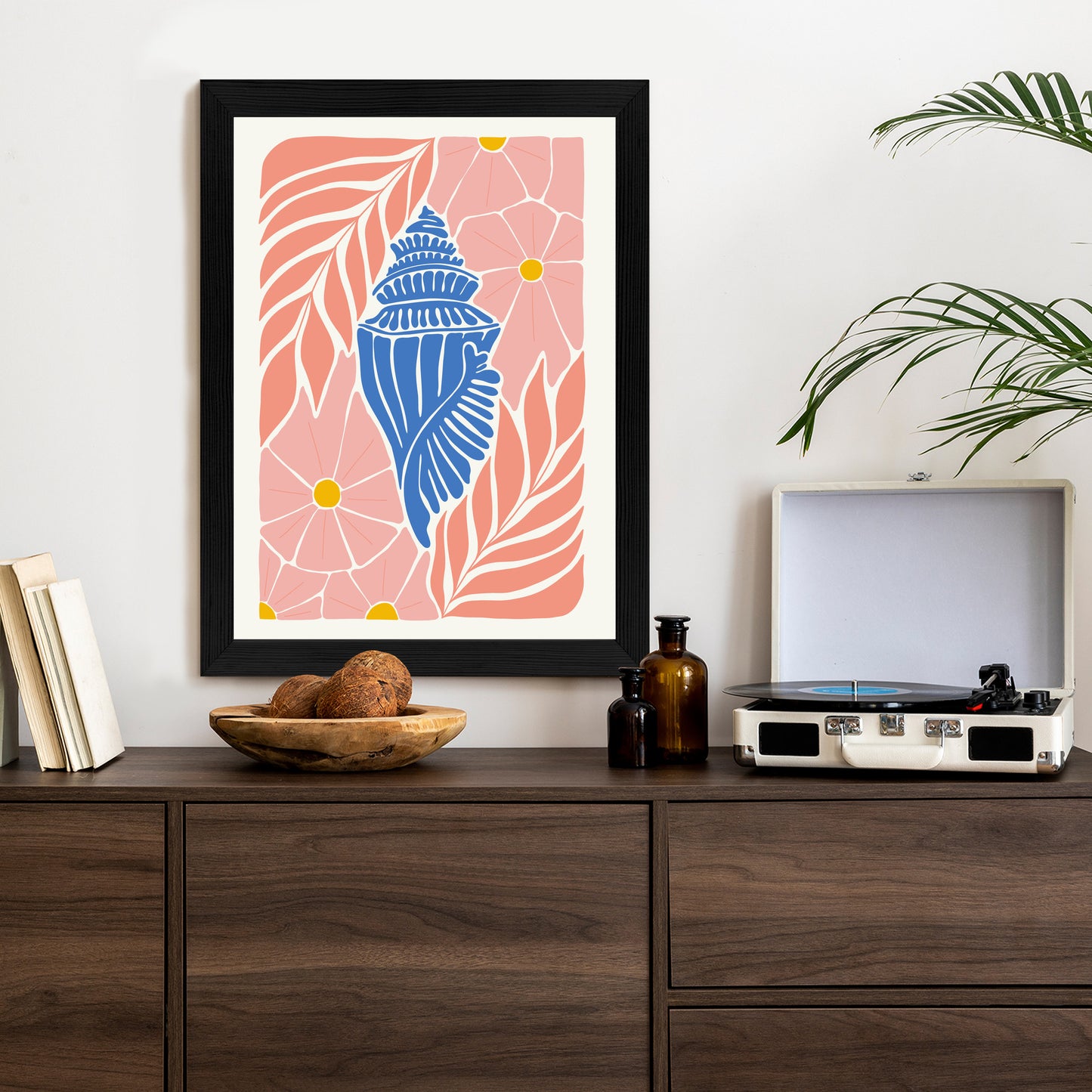 Poster Abstrakte Minimalistische Pflanzen Im Matisse-Stil