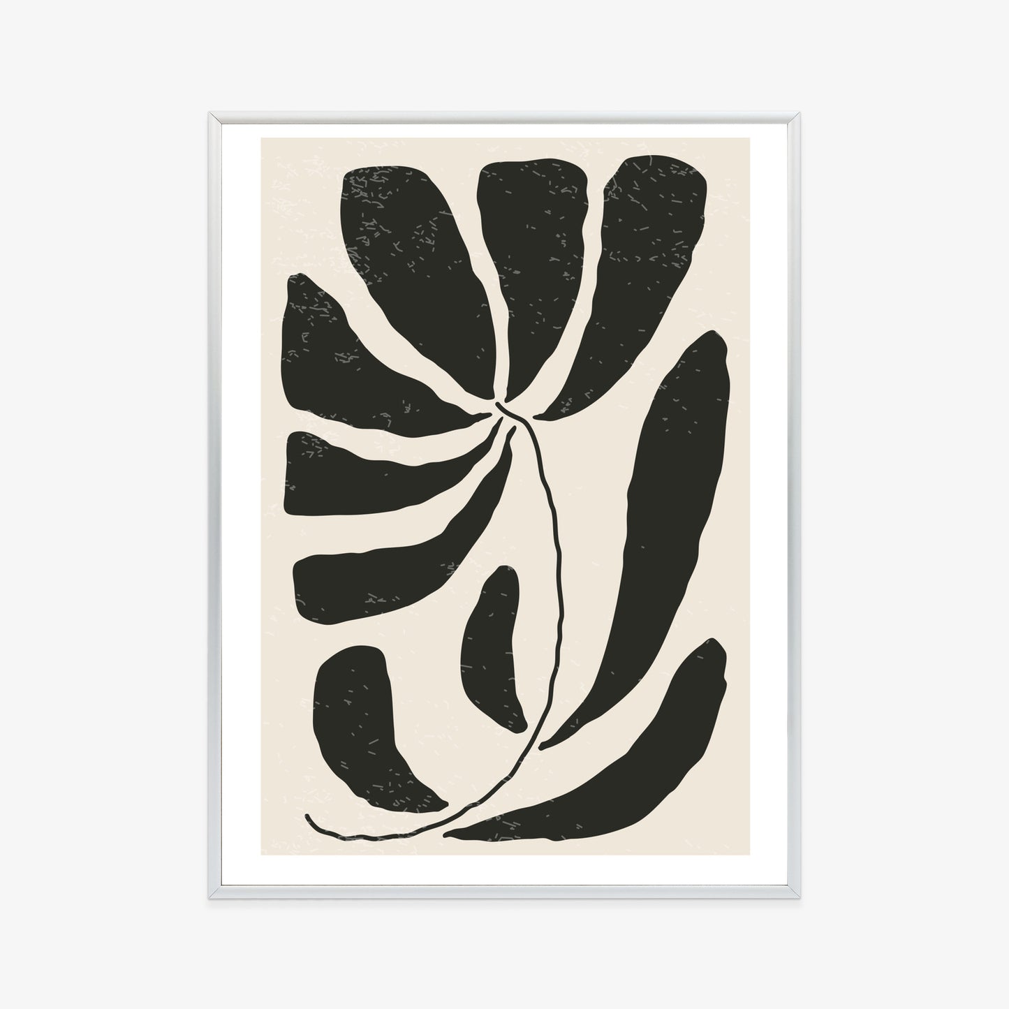 Poster Blume Mit Blättern Im Matisse-Stil