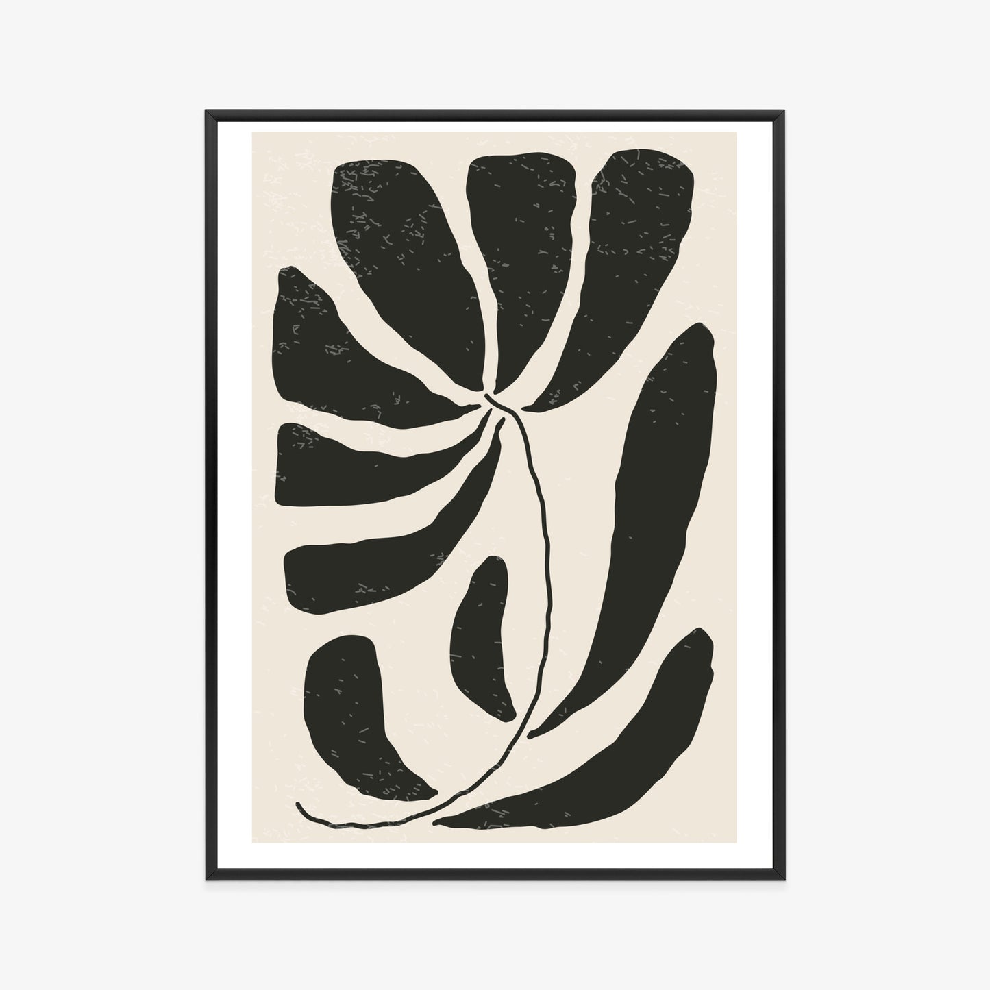 Poster Blume Mit Blättern Im Matisse-Stil