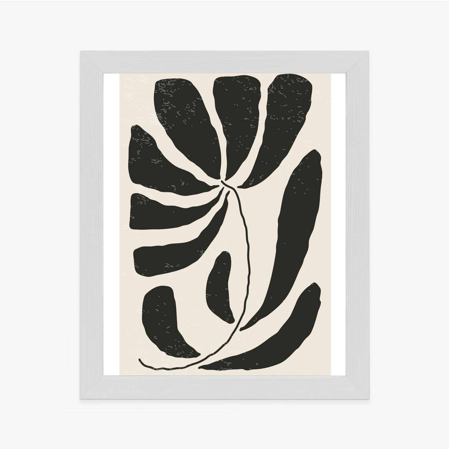 Poster Blume Mit Blättern Im Matisse-Stil