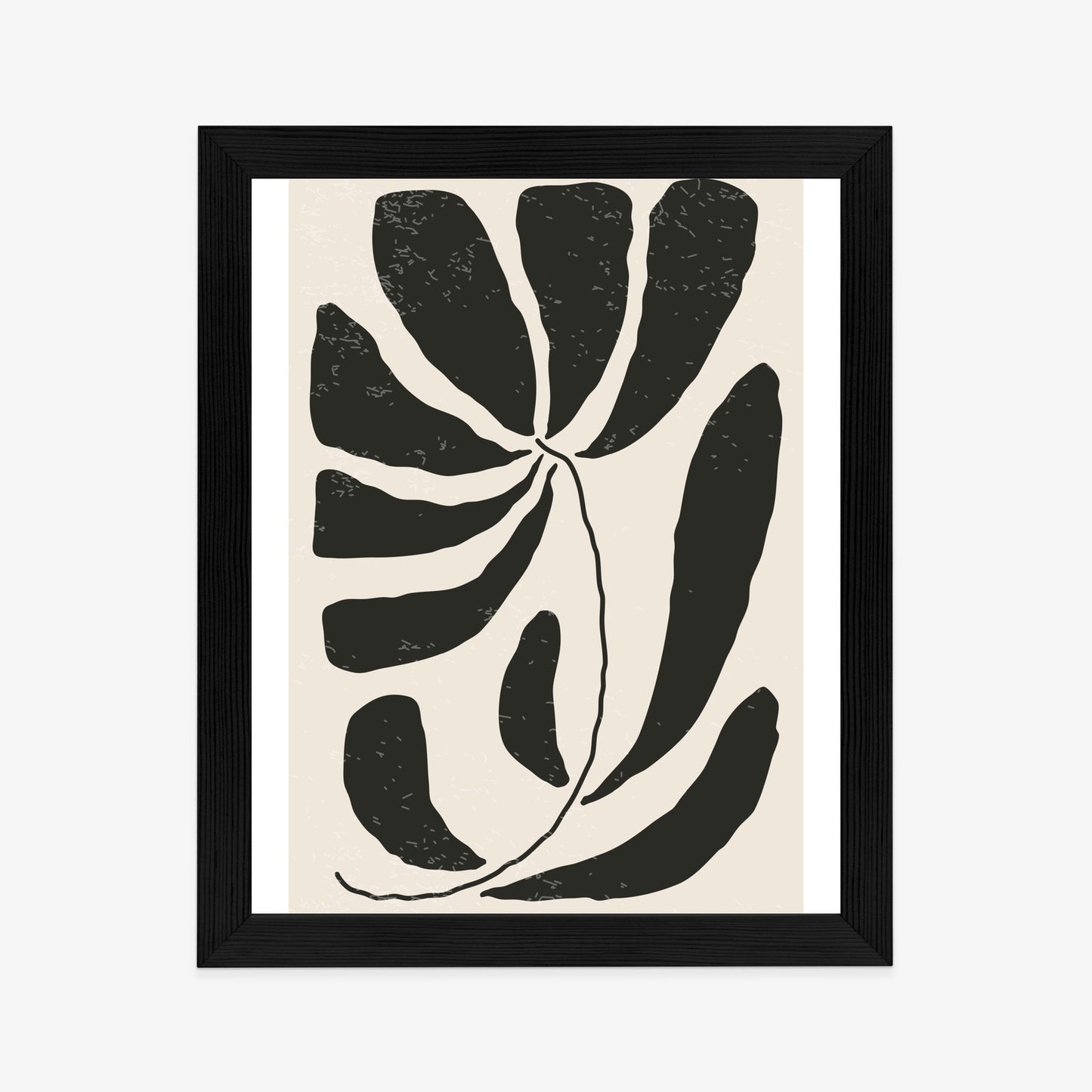 Poster Blume Mit Blättern Im Matisse-Stil