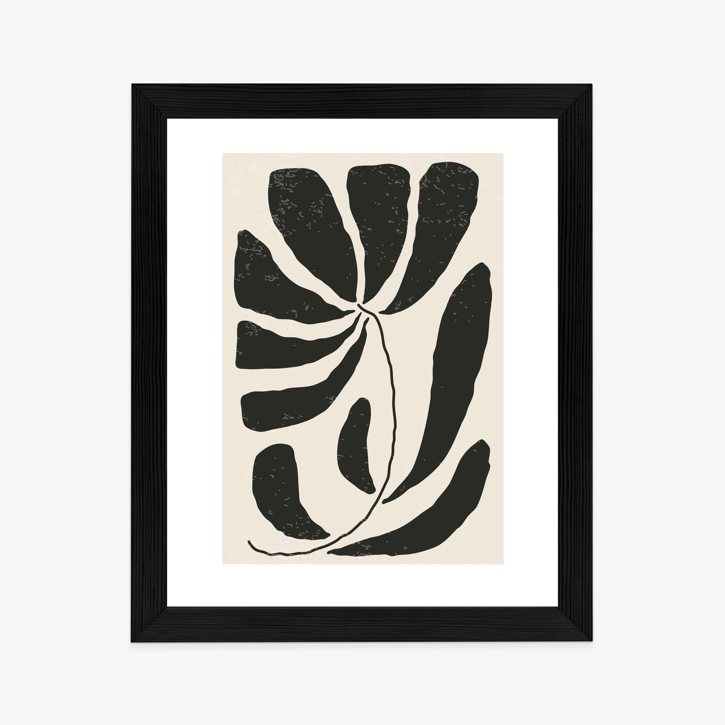 Poster Blume Mit Blättern Im Matisse-Stil