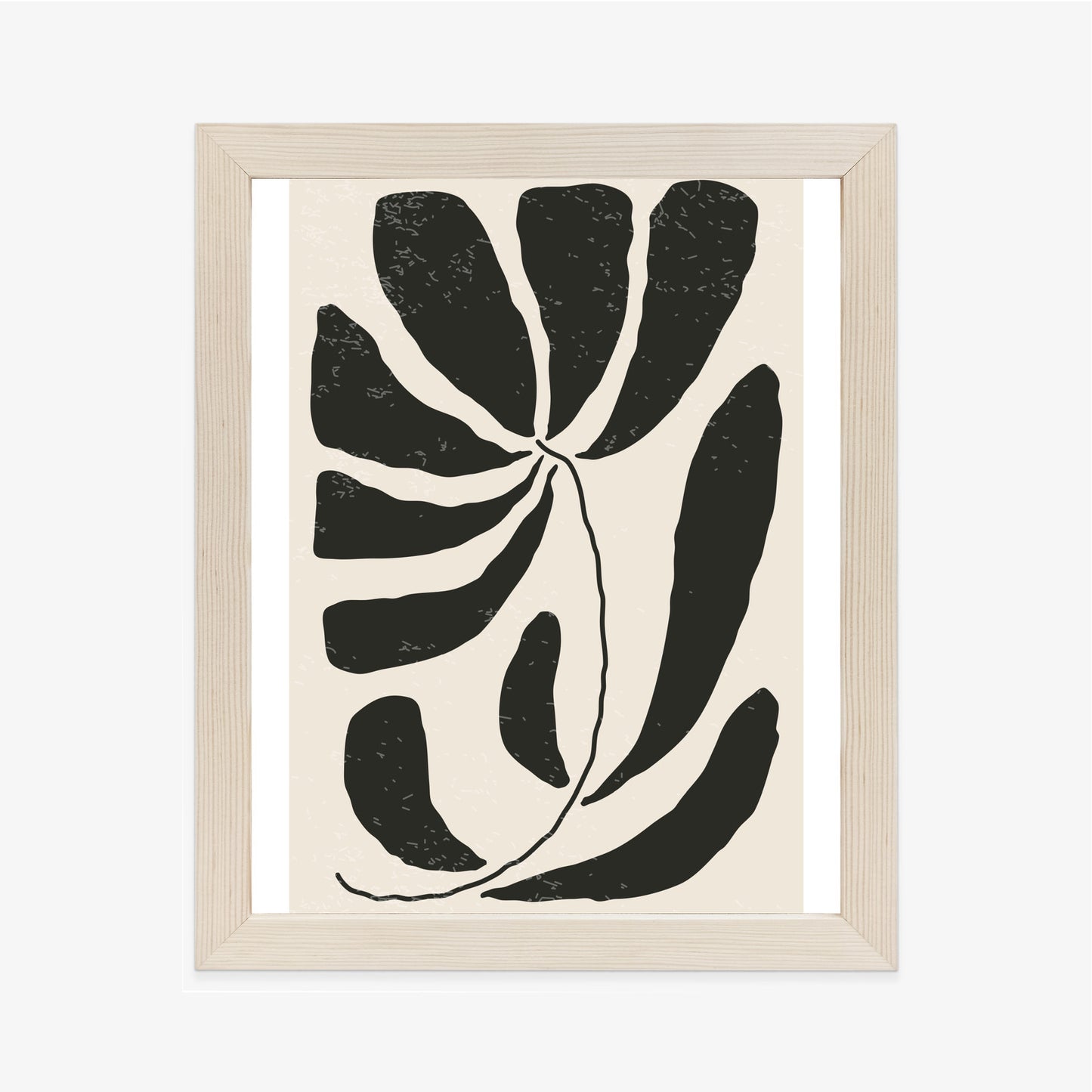 Poster Blume Mit Blättern Im Matisse-Stil