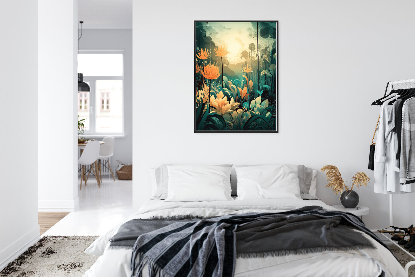 Poster Vegetation In Einem Tropischen Dschungel Rahmen Holz Mit Passepartout Farbe Natürlich