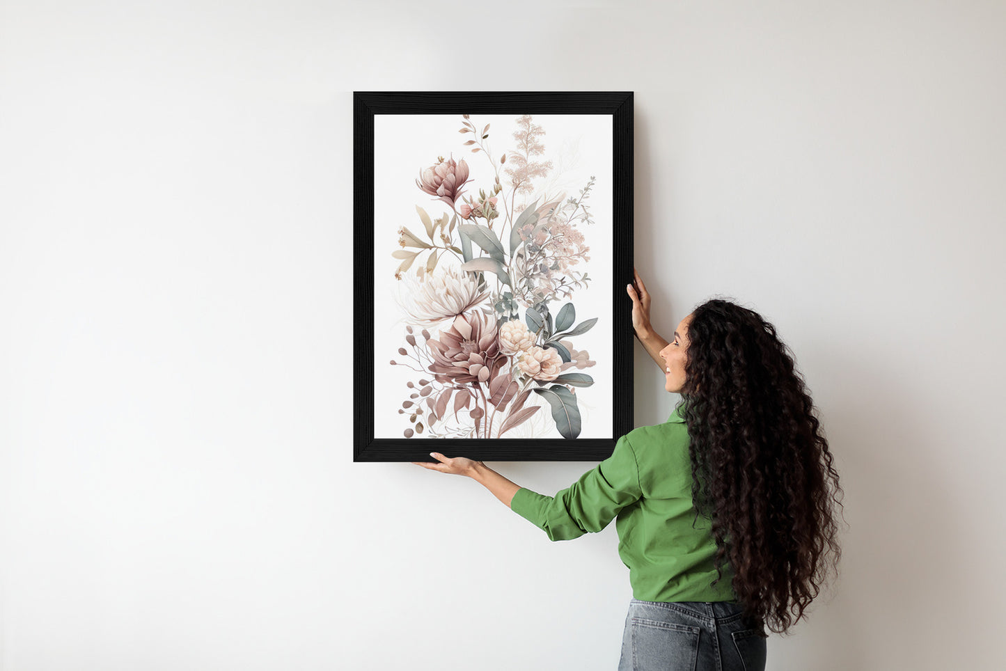 Poster Strauß Romantischer Blumen In Pastelltönen