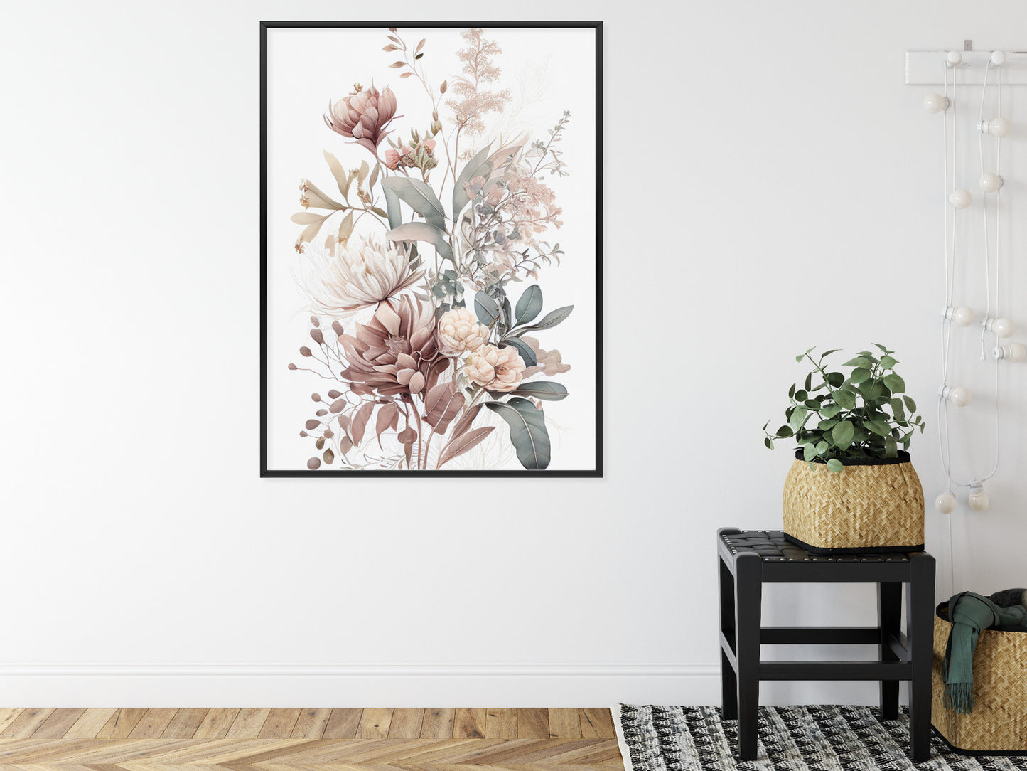 Poster Strauß Romantischer Blumen In Pastelltönen