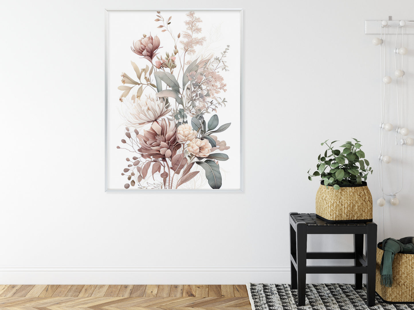 Poster Strauß Romantischer Blumen In Pastelltönen