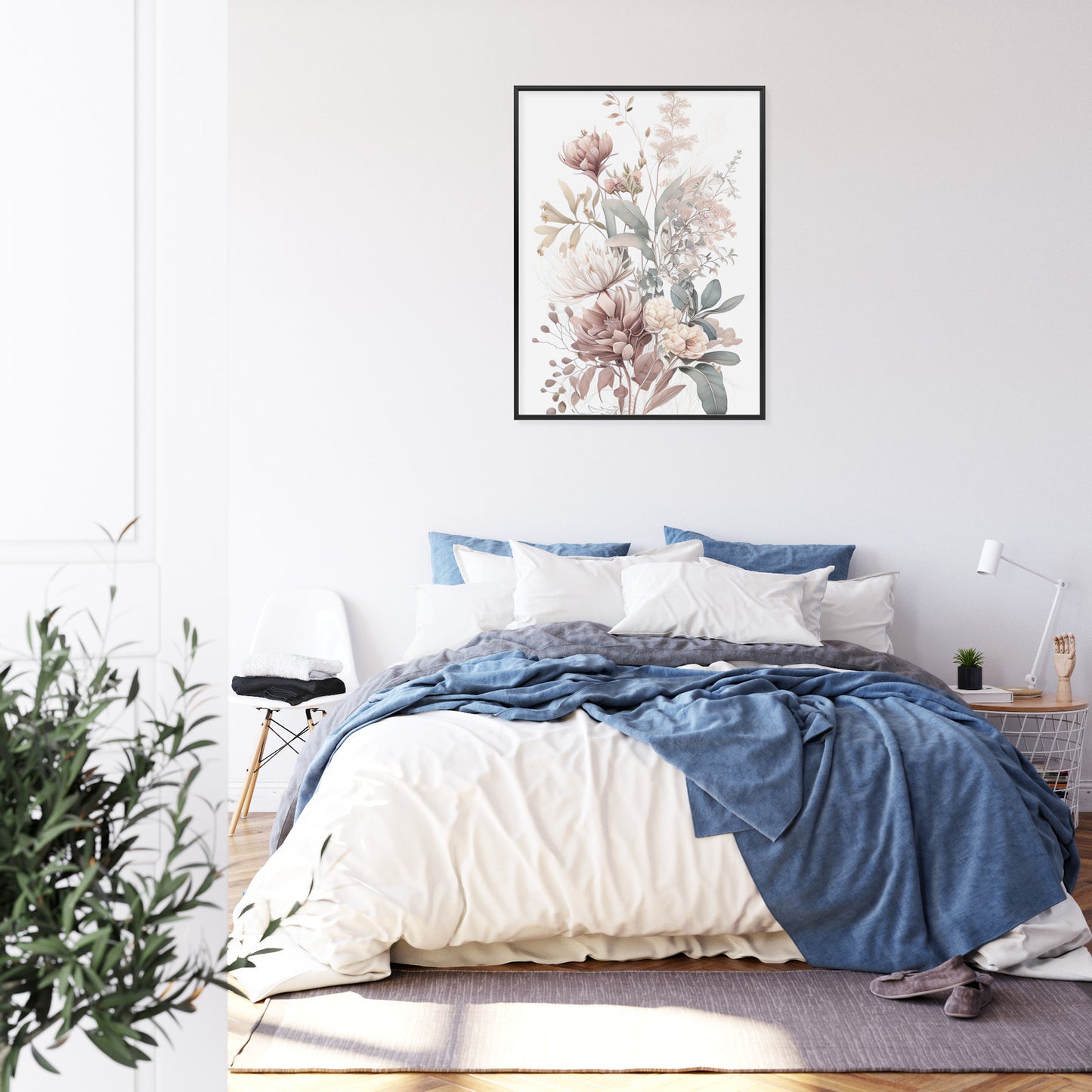 Poster Strauß Romantischer Blumen In Pastelltönen