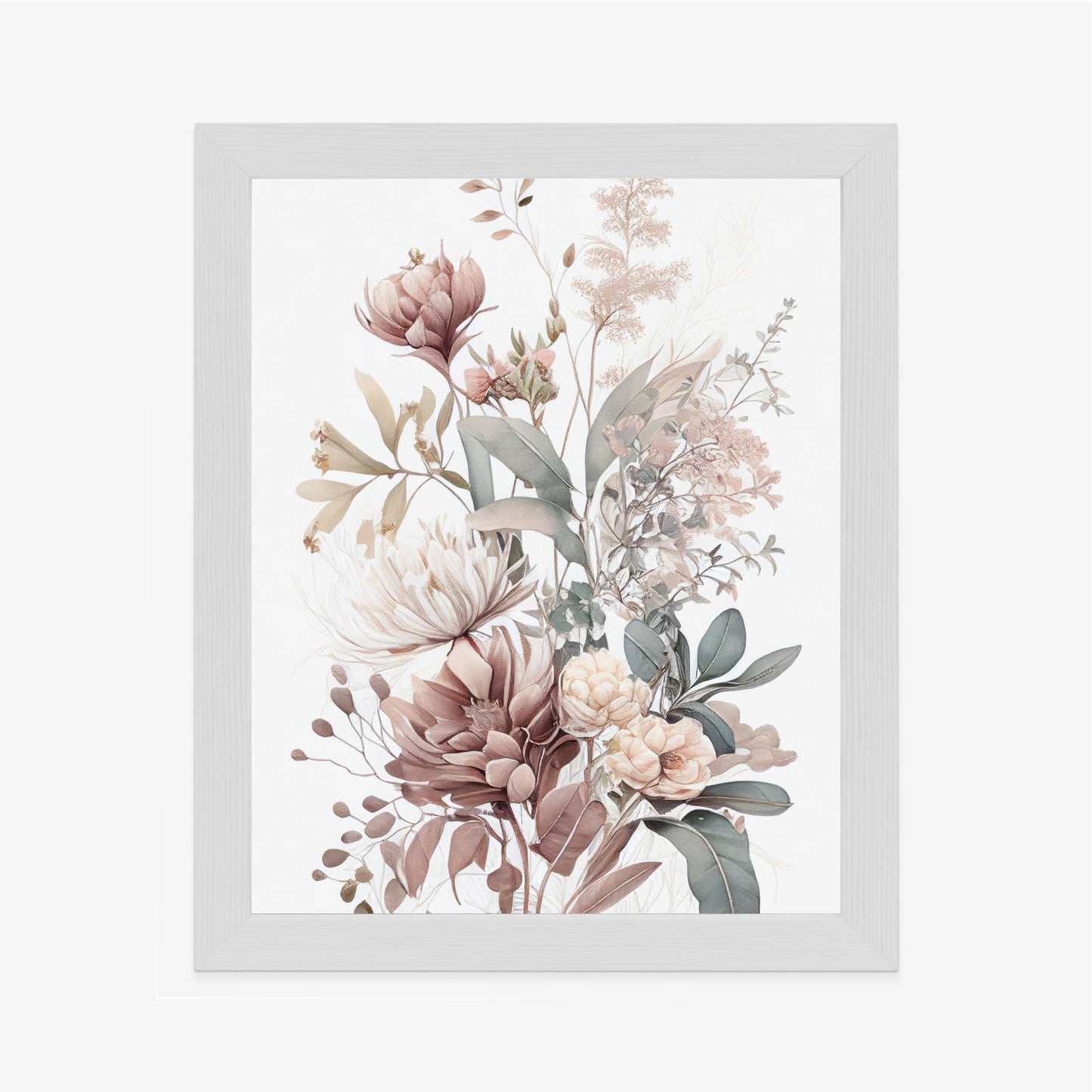 Poster Strauß Romantischer Blumen In Pastelltönen