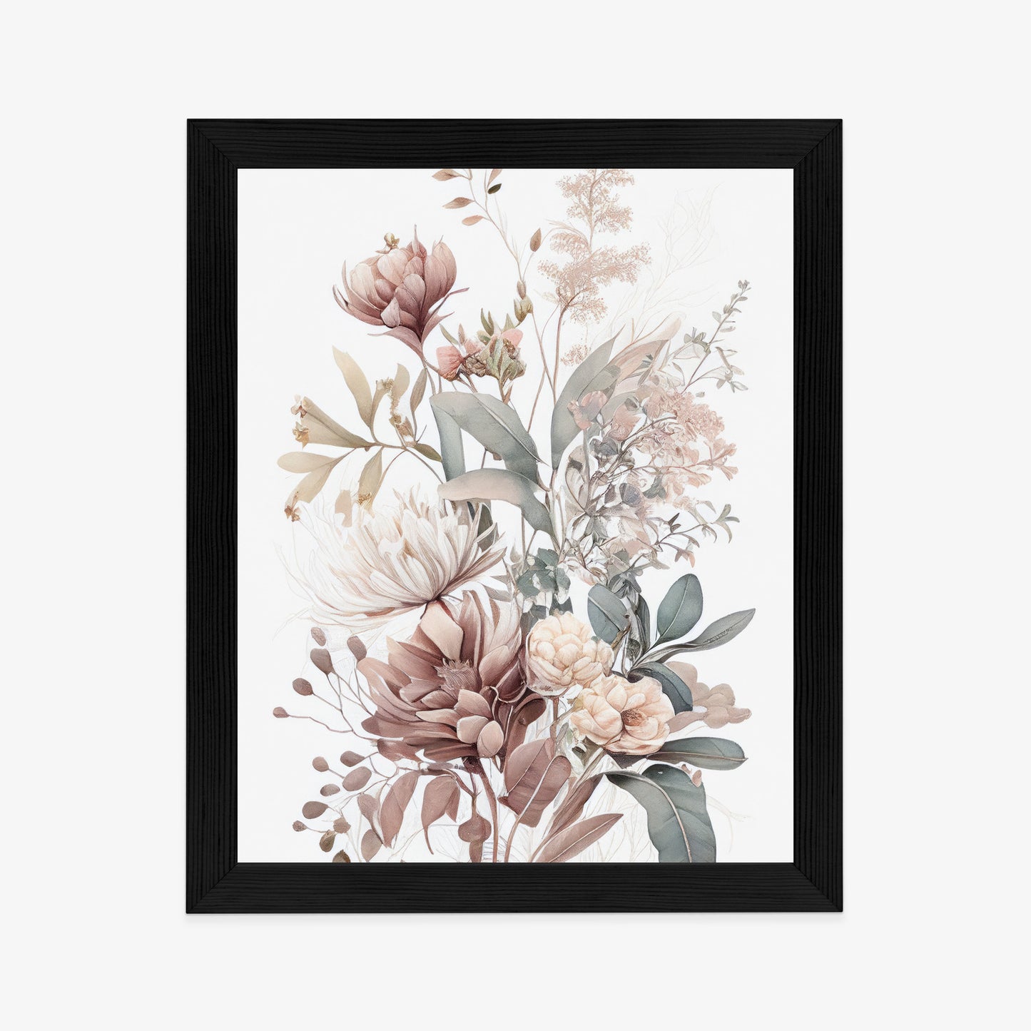 Poster Strauß Romantischer Blumen In Pastelltönen