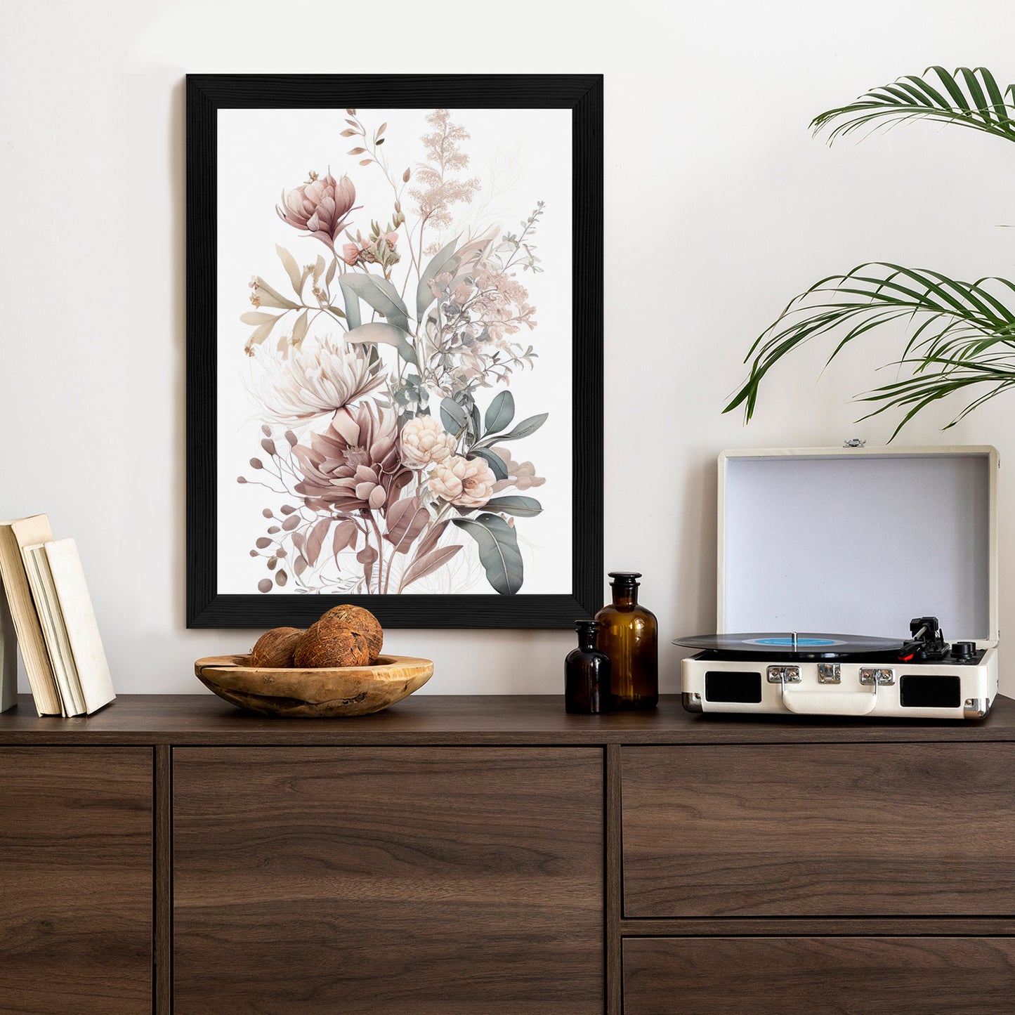 Poster Strauß Romantischer Blumen In Pastelltönen