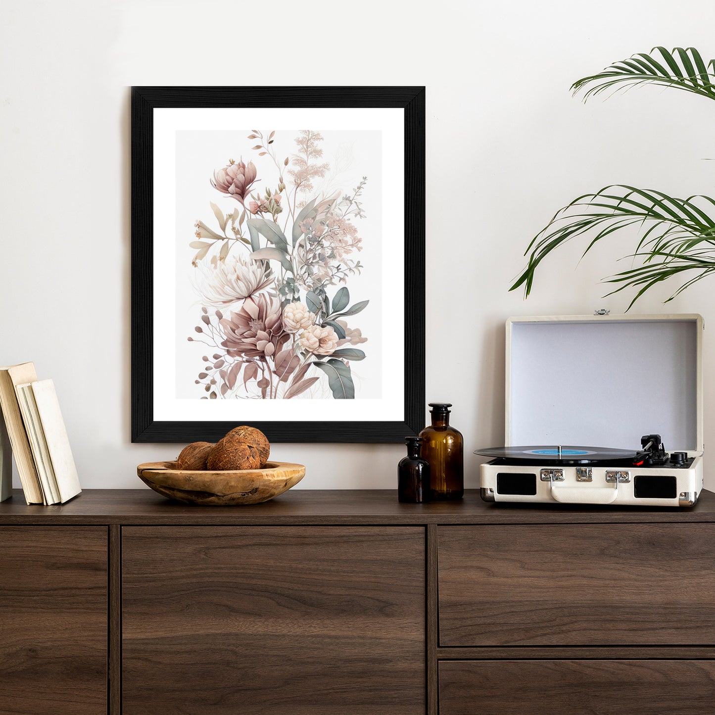 Poster Strauß Romantischer Blumen In Pastelltönen