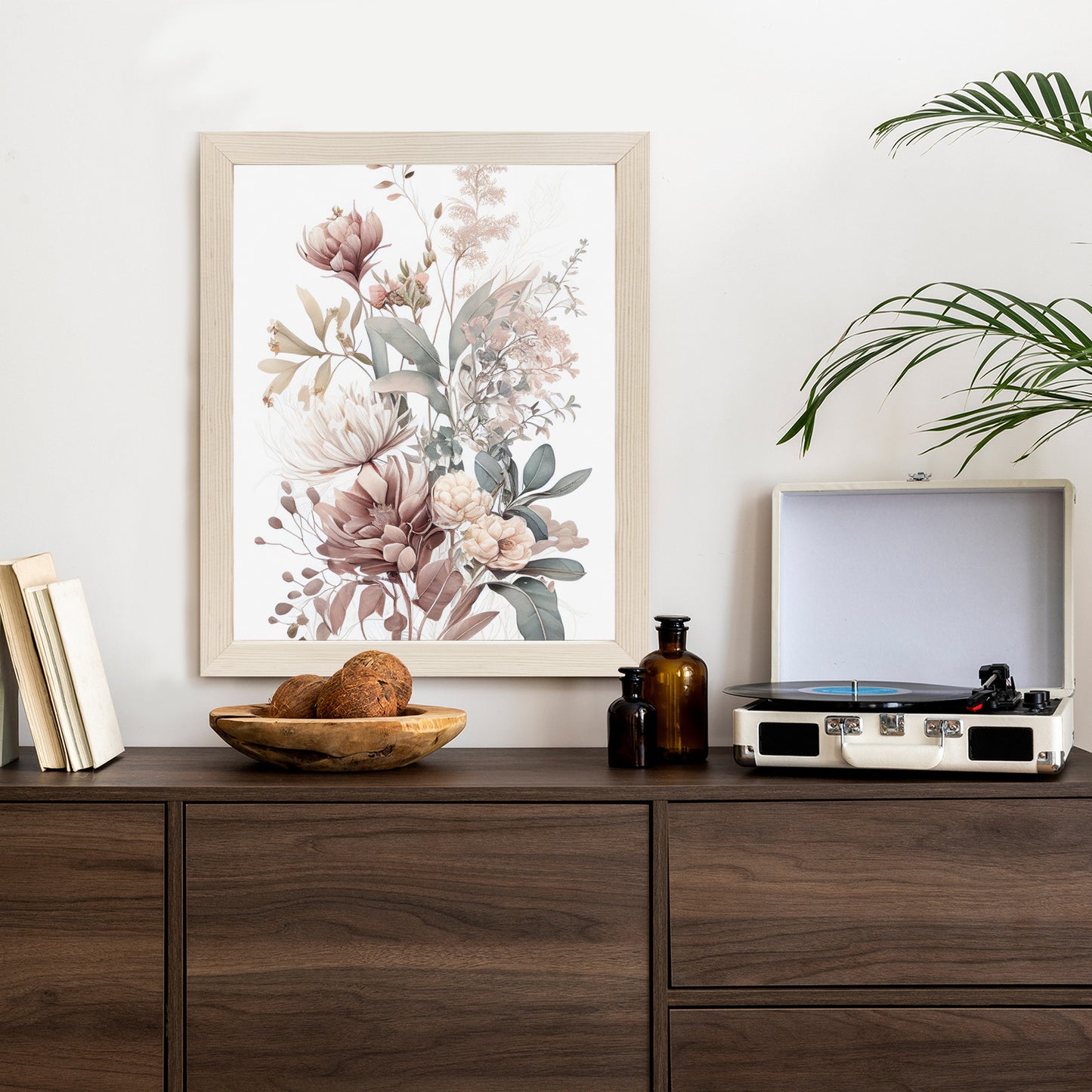 Poster Strauß Romantischer Blumen In Pastelltönen
