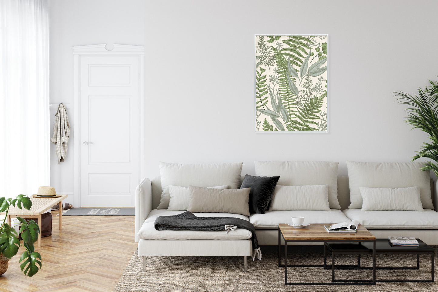 Poster Vintage-Wildpflanzen Auf Beigem Hintergrund