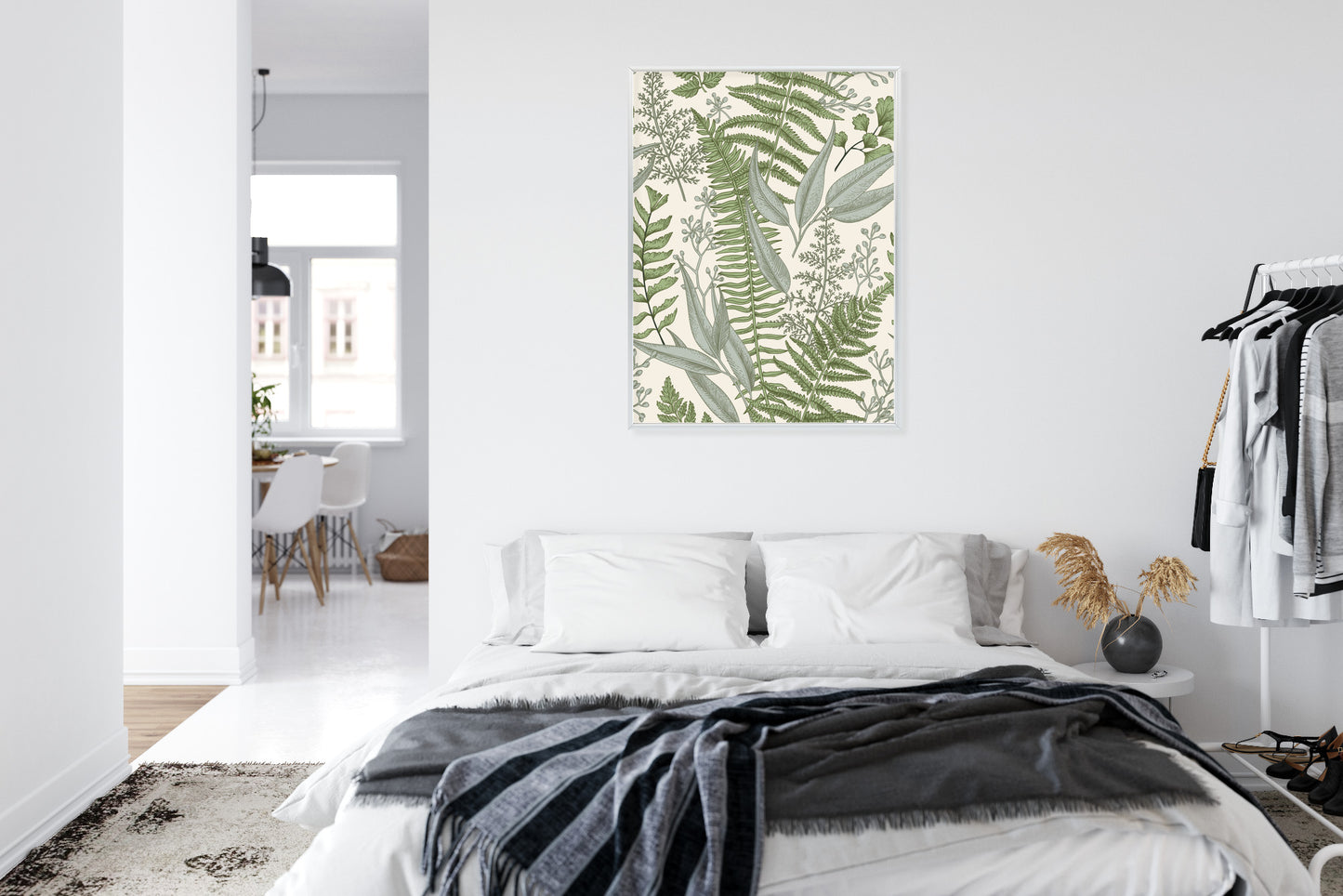 Poster Vintage-Wildpflanzen Auf Beigem Hintergrund