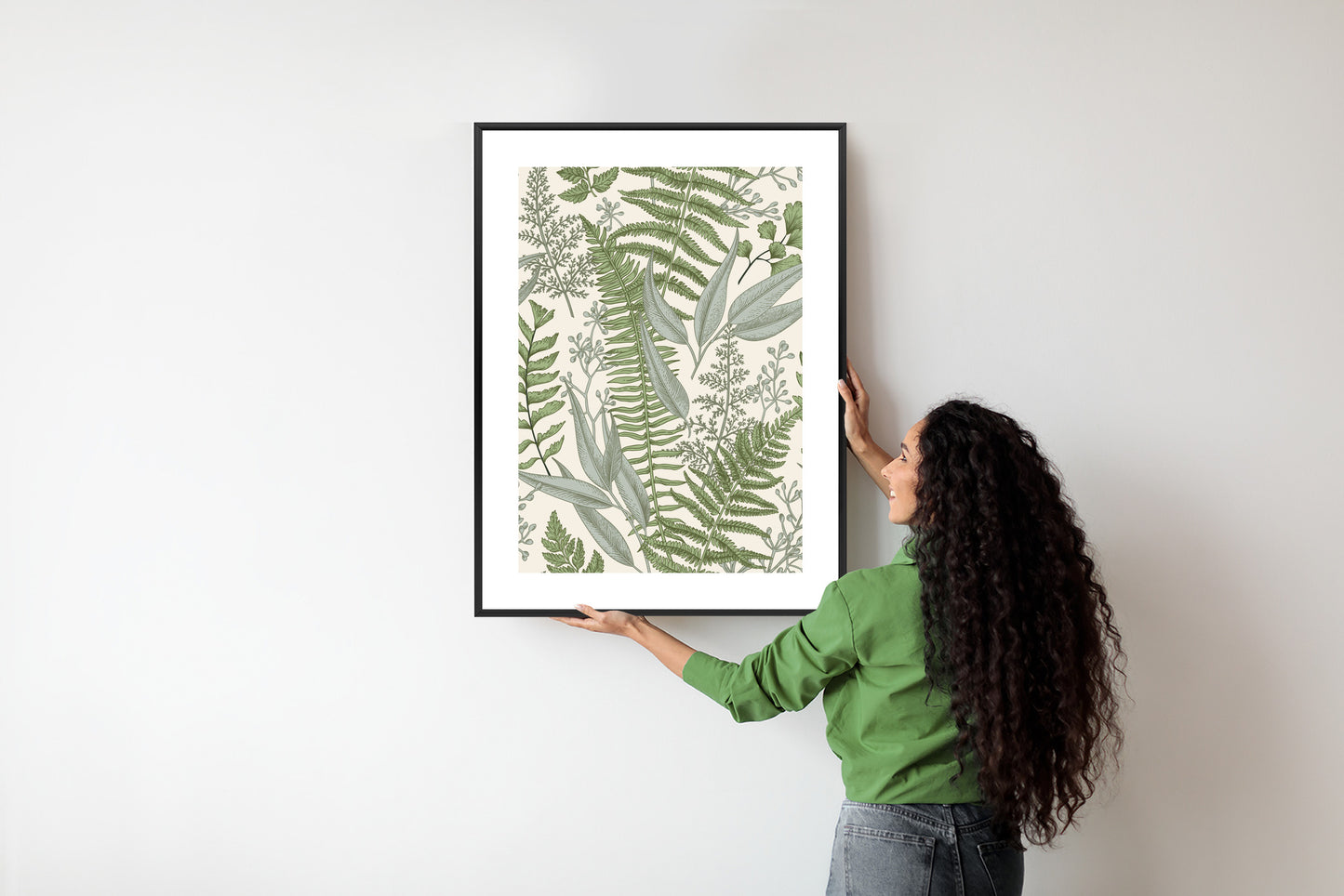 Poster Vintage-Wildpflanzen Auf Beigem Hintergrund