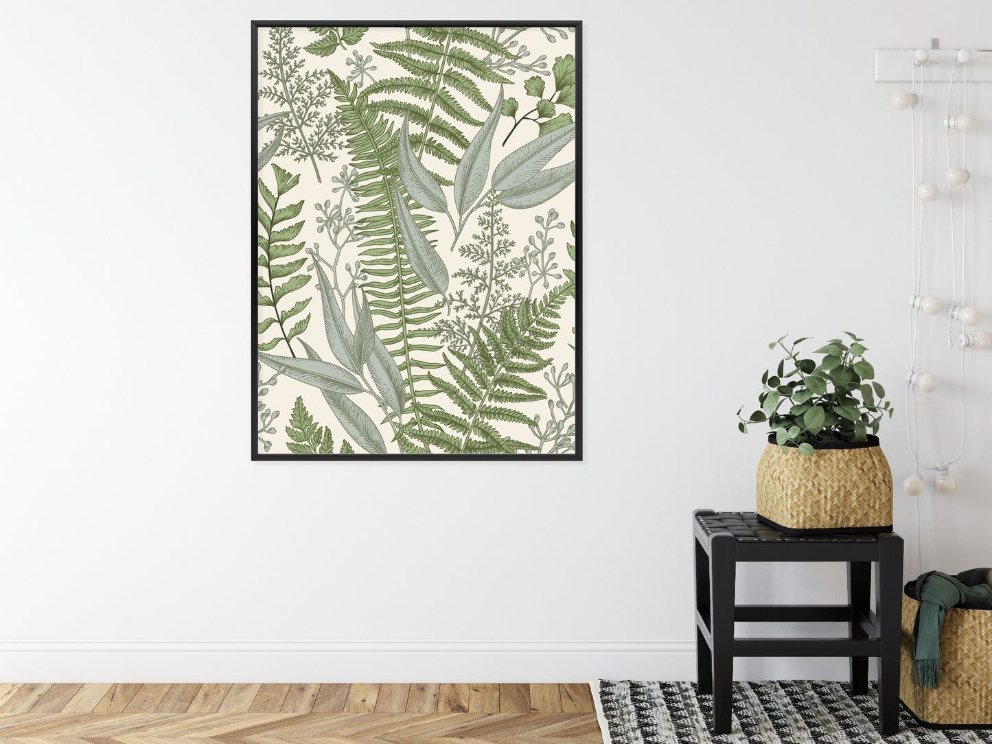 Poster Vintage-Wildpflanzen Auf Beigem Hintergrund