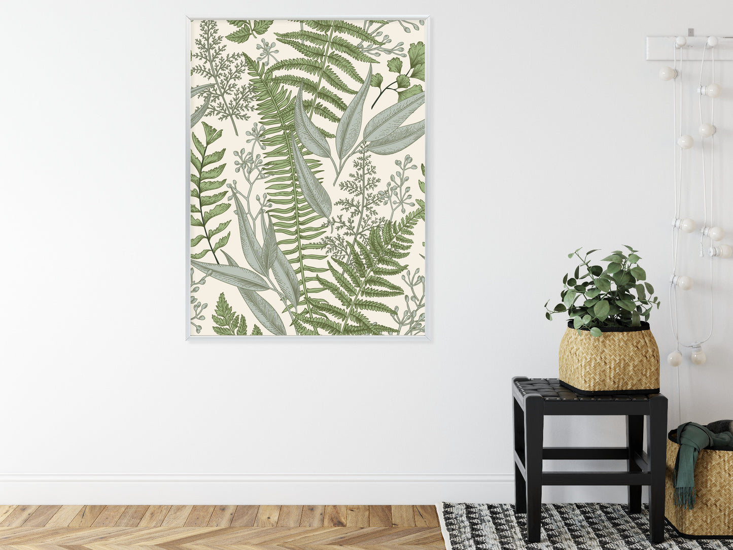Poster Vintage-Wildpflanzen Auf Beigem Hintergrund