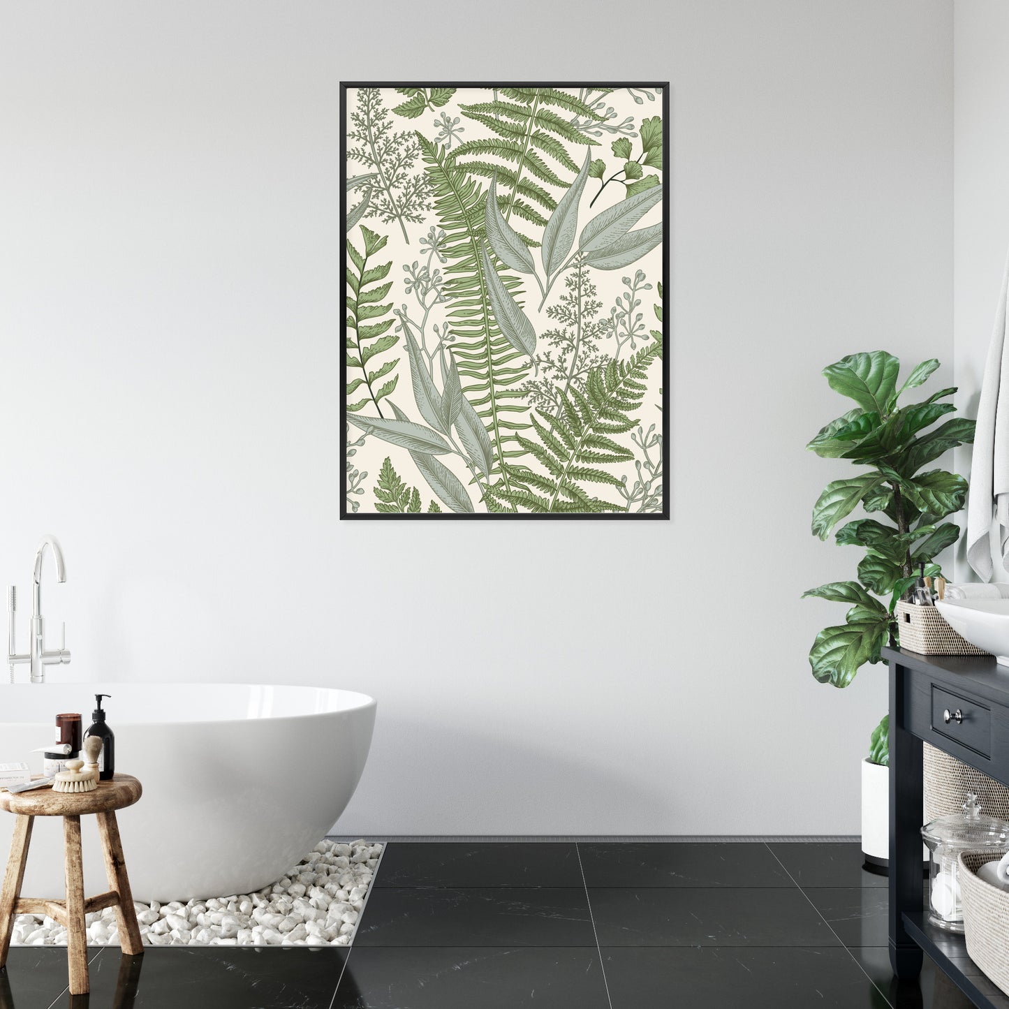 Poster Vintage-Wildpflanzen Auf Beigem Hintergrund