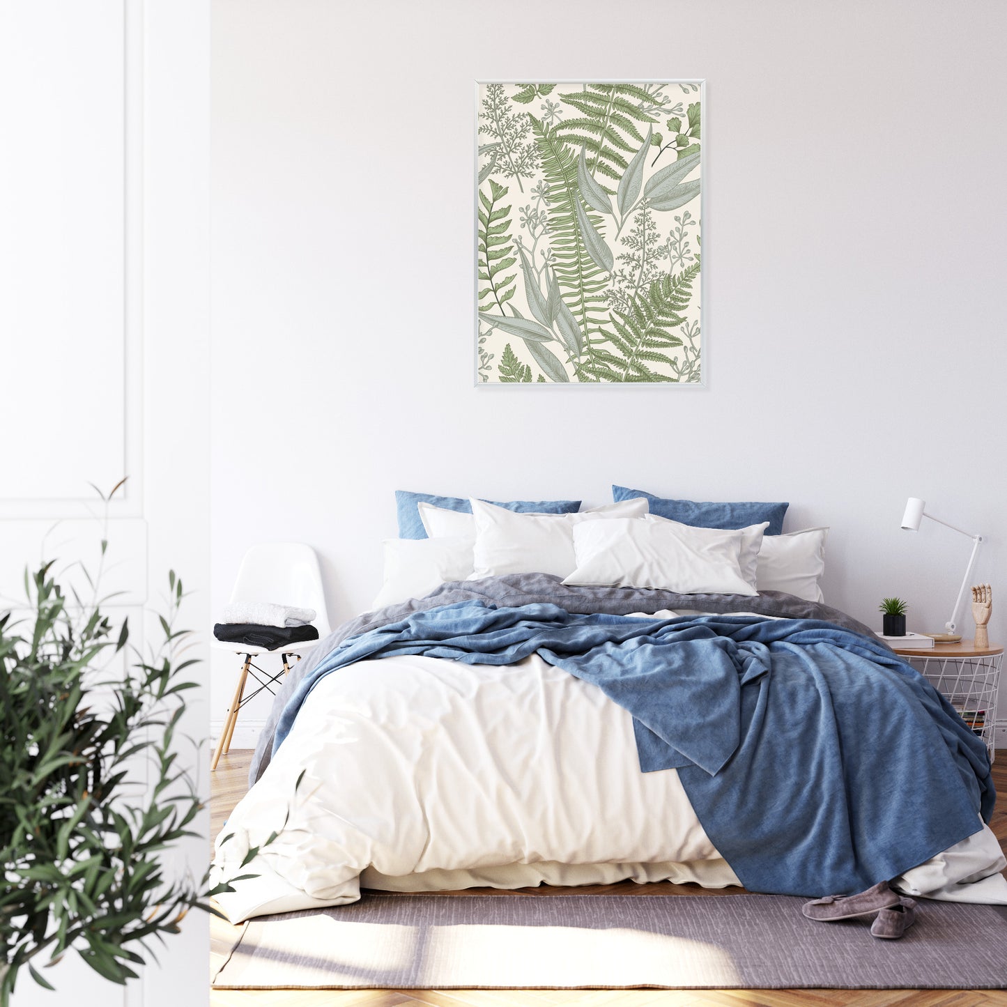 Poster Vintage-Wildpflanzen Auf Beigem Hintergrund